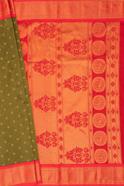 Mehndi Green Apurva Silk Paithani Saree with Karnaphulli Butti