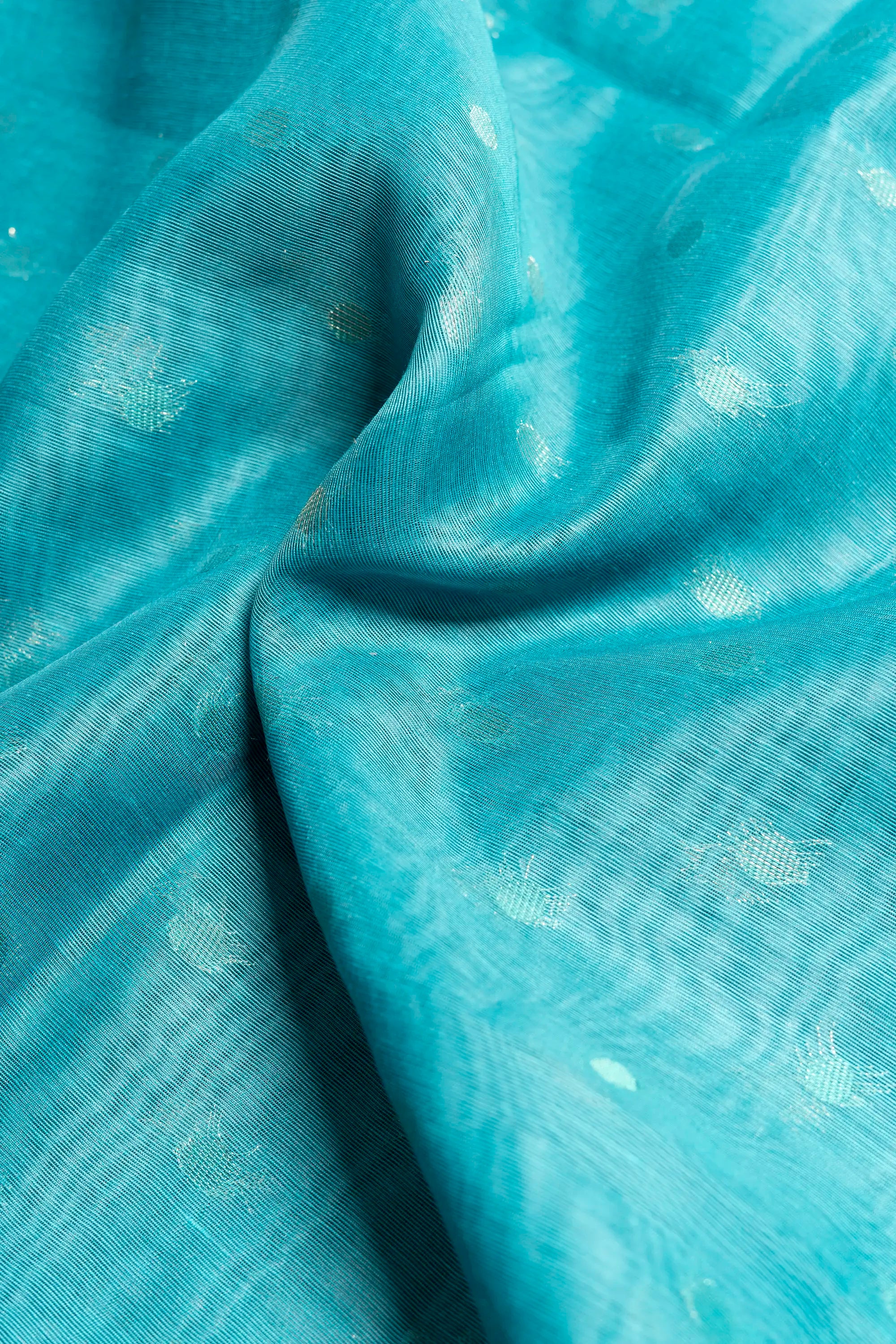 Peacock Green Cotton Tissue Paithani Saree with Contrast Red Blouse