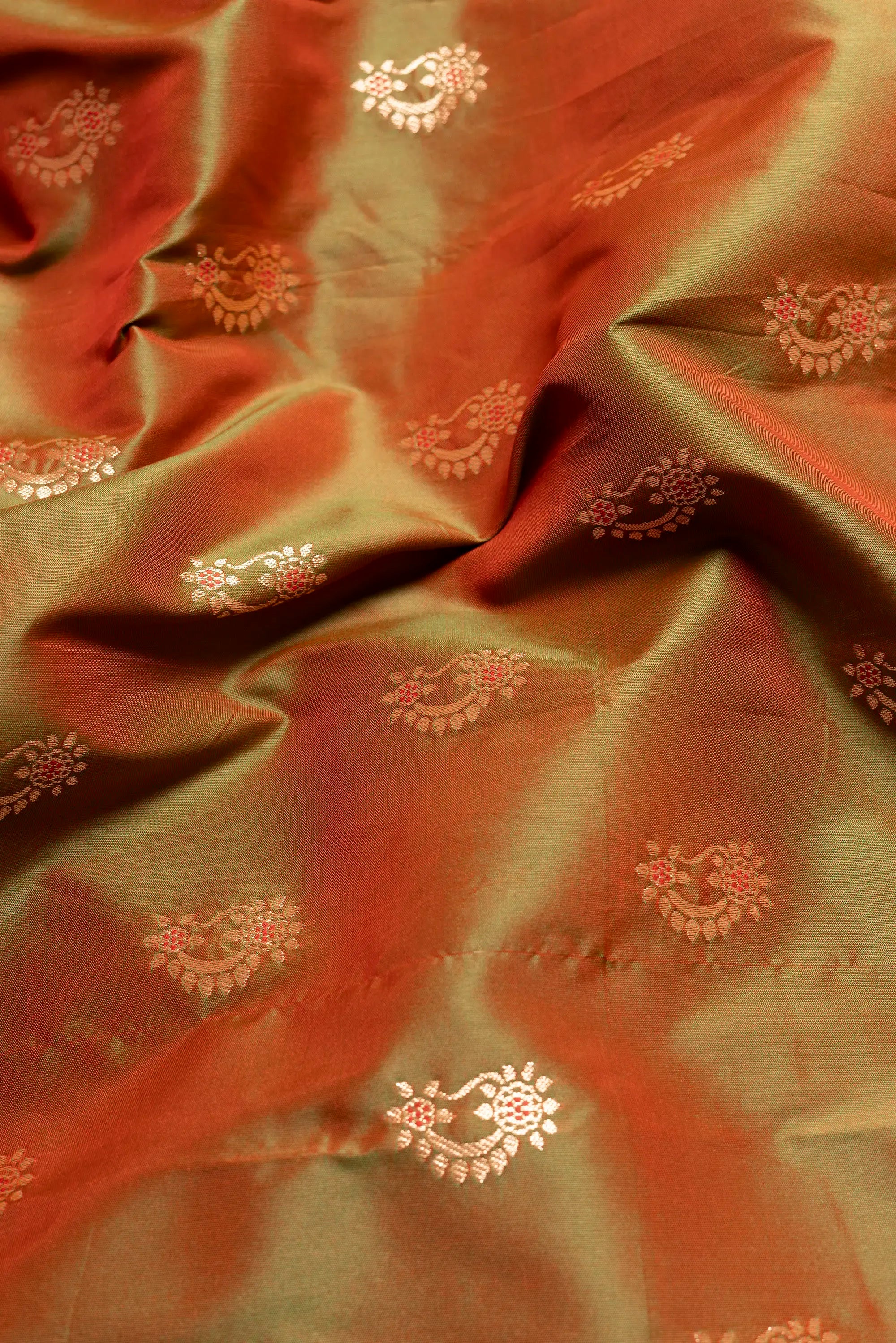 Mehndi Green Apurva Silk Paithani Saree with Nath Butti