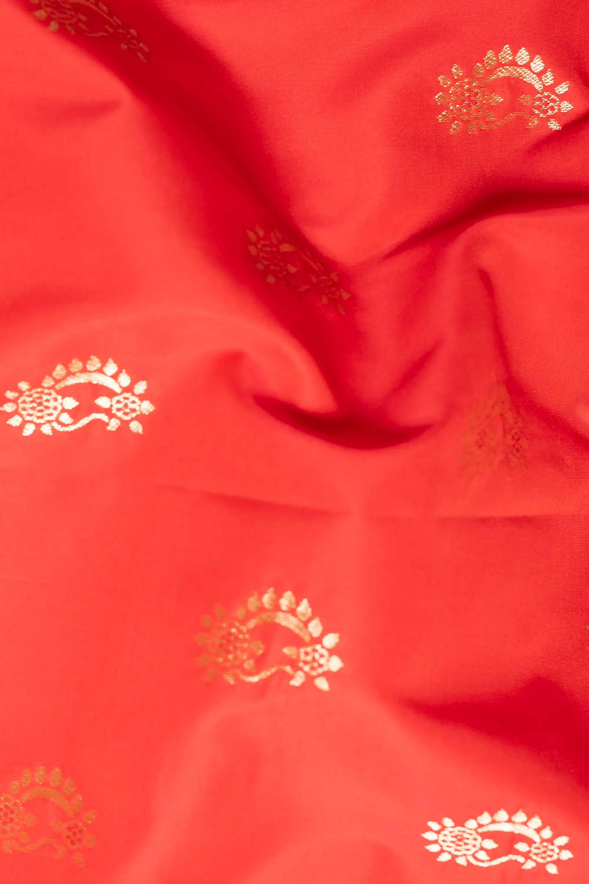 Red Apurva Silk Paithani Saree with Turning Pallu and Nath butti