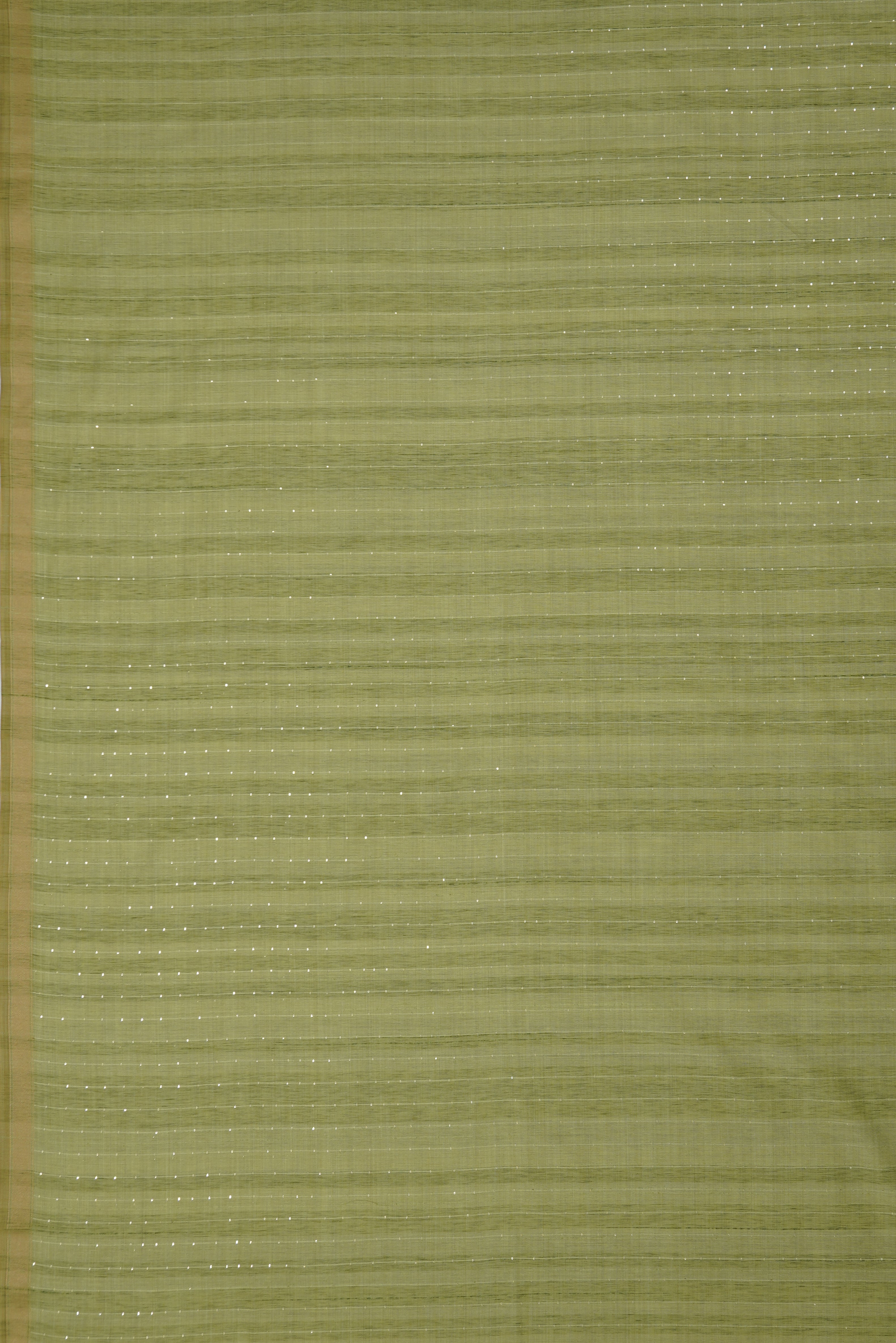 Pastel Green Cotton Paithani Saree with Sequin Work and Mrig Pallu