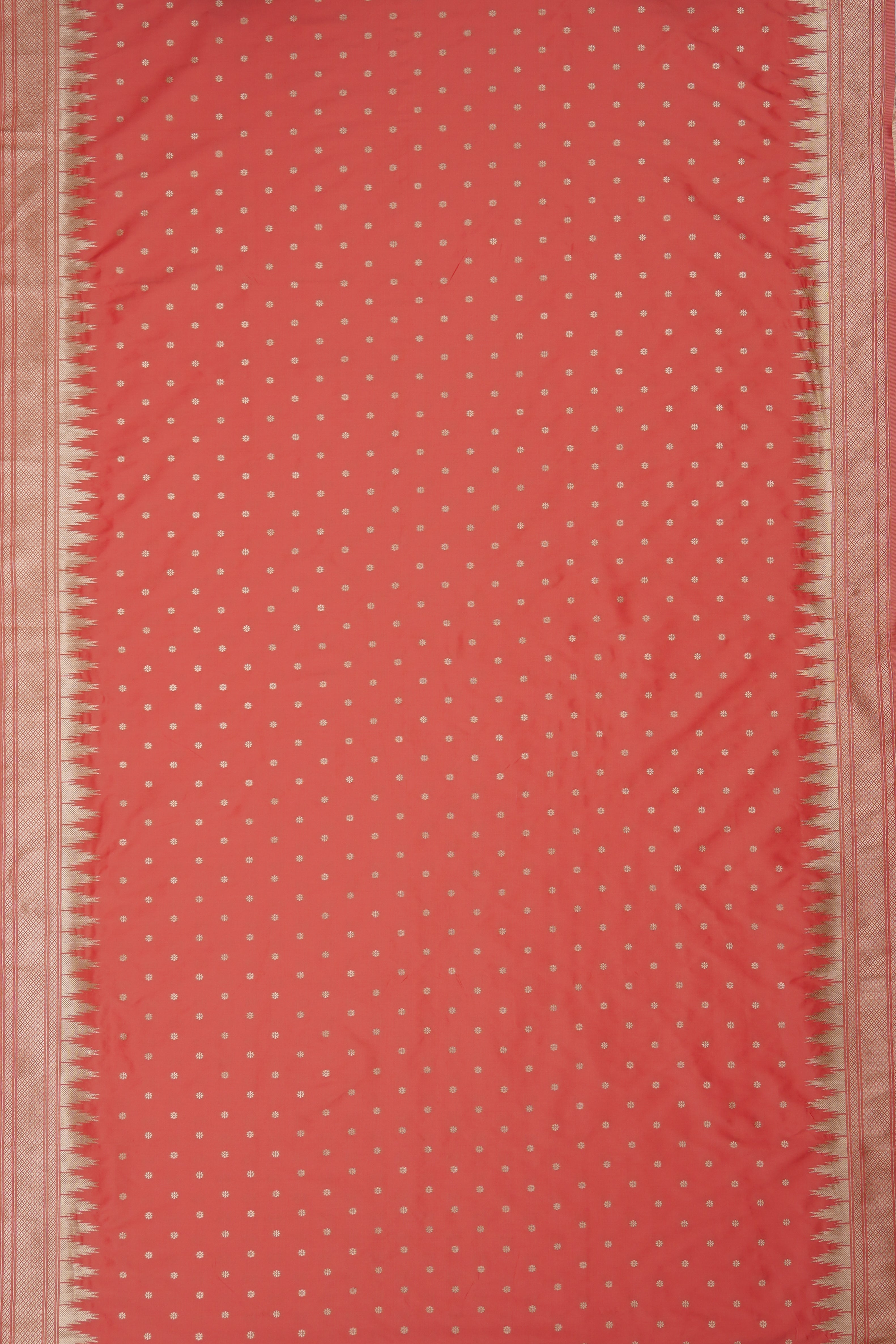Peach Apurva Silk Paithani Saree with Irkal Border and Kalanjali Butti