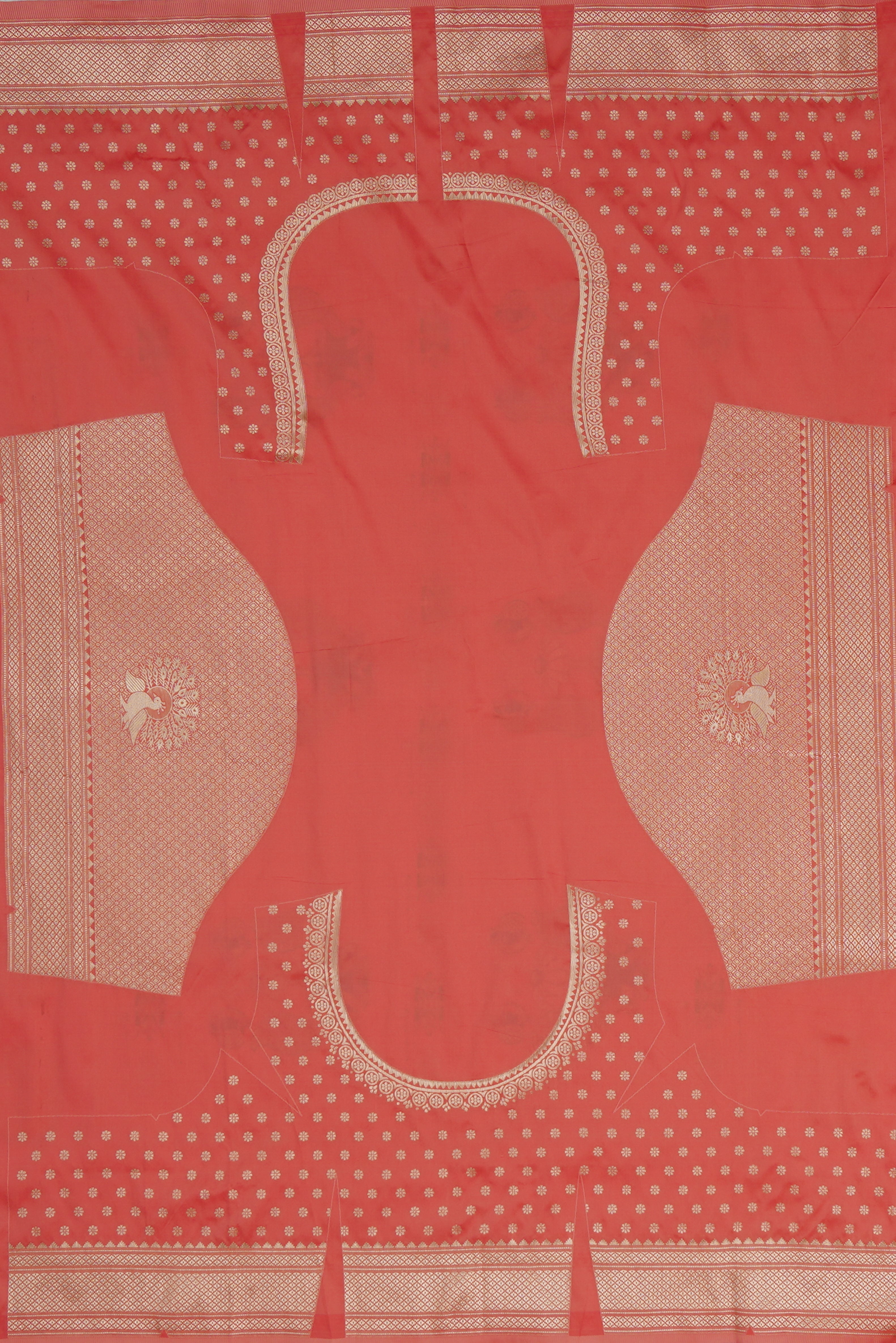 Peach Apurva Silk Paithani Saree with Irkal Border and Kalanjali Butti