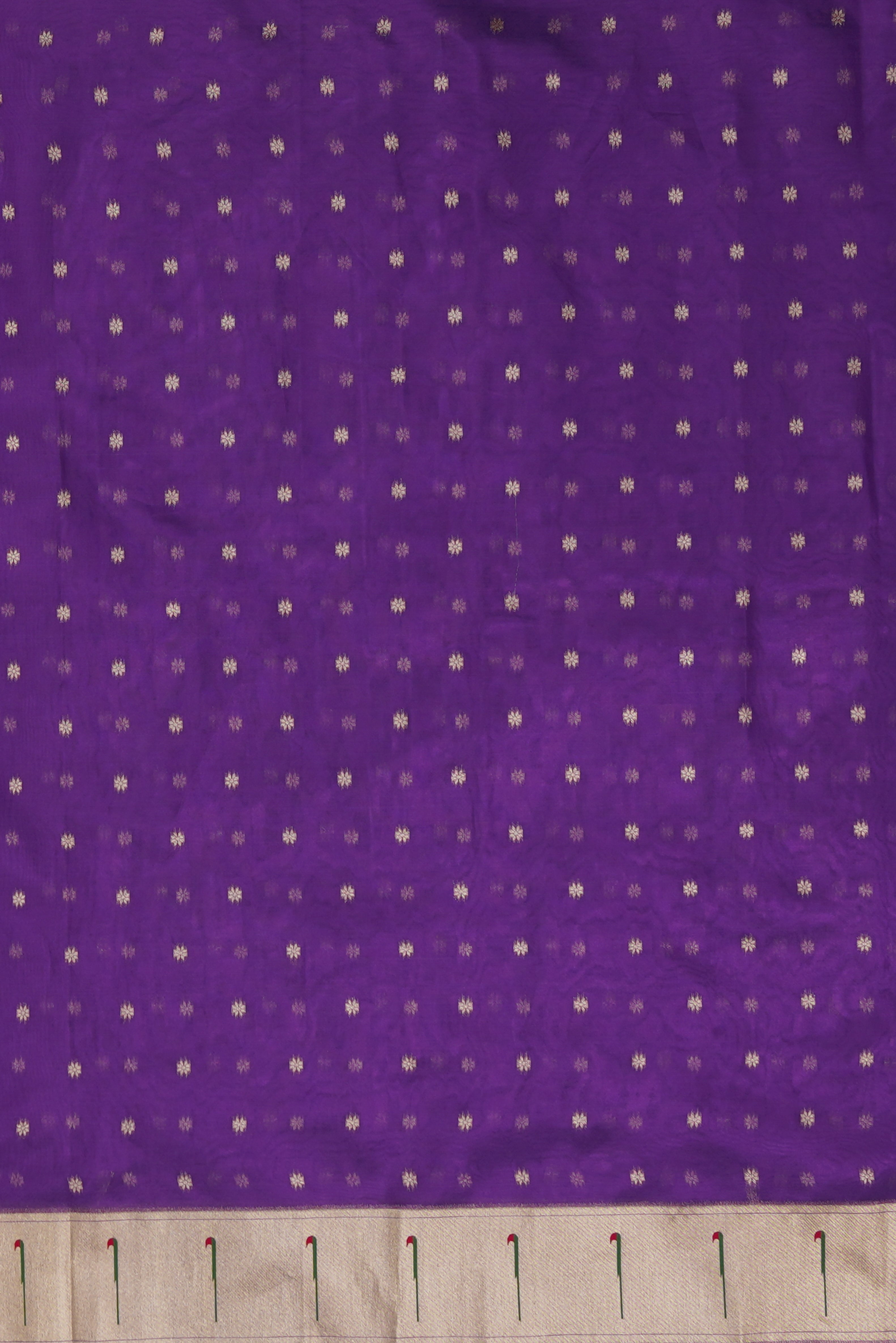 Purple Tissue Silk Paithani Saree with Munya border and Kamdhenu Pallu