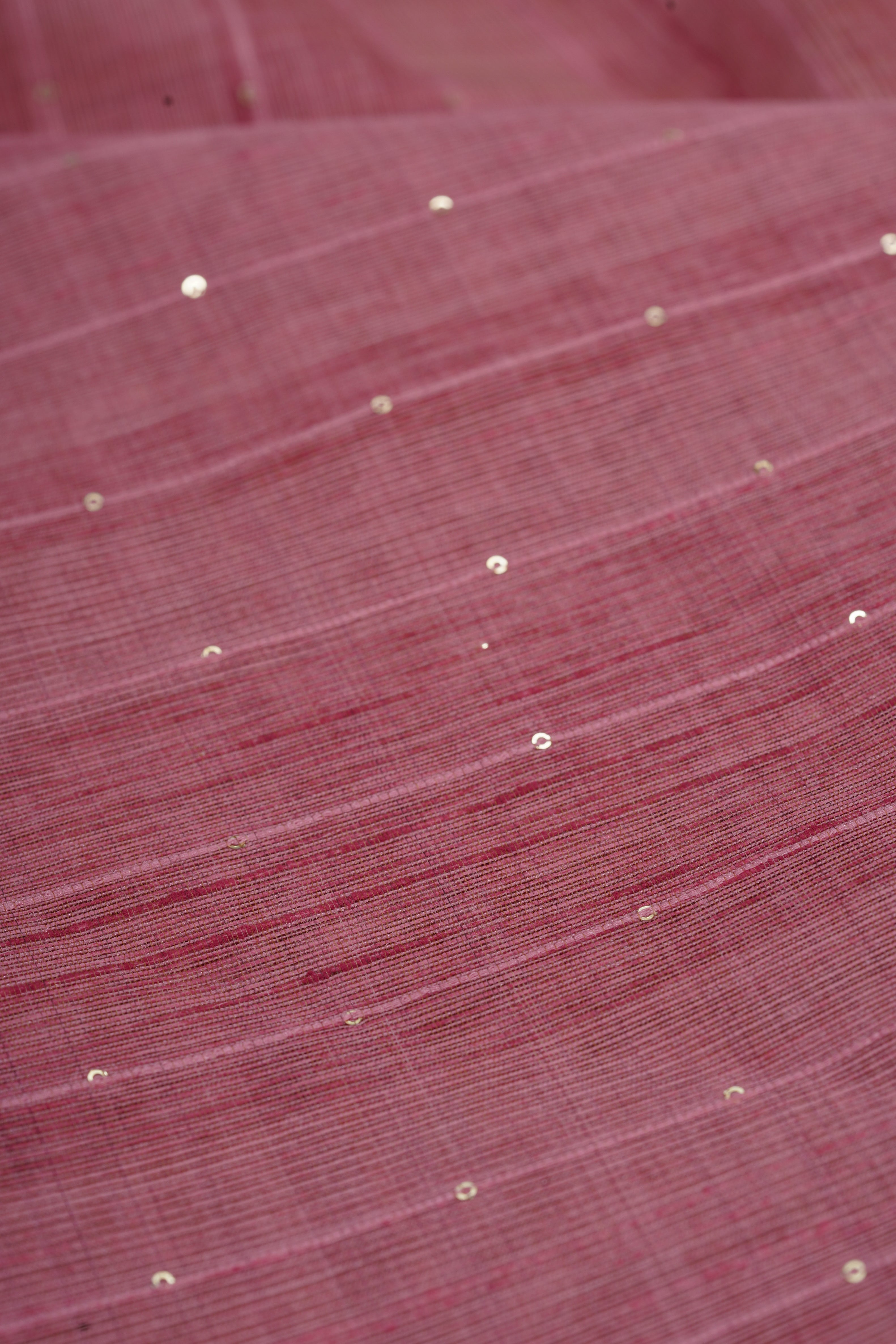Pastel Pink Cotton Paithani Saree with Sequin Work and Mrig Pallu
