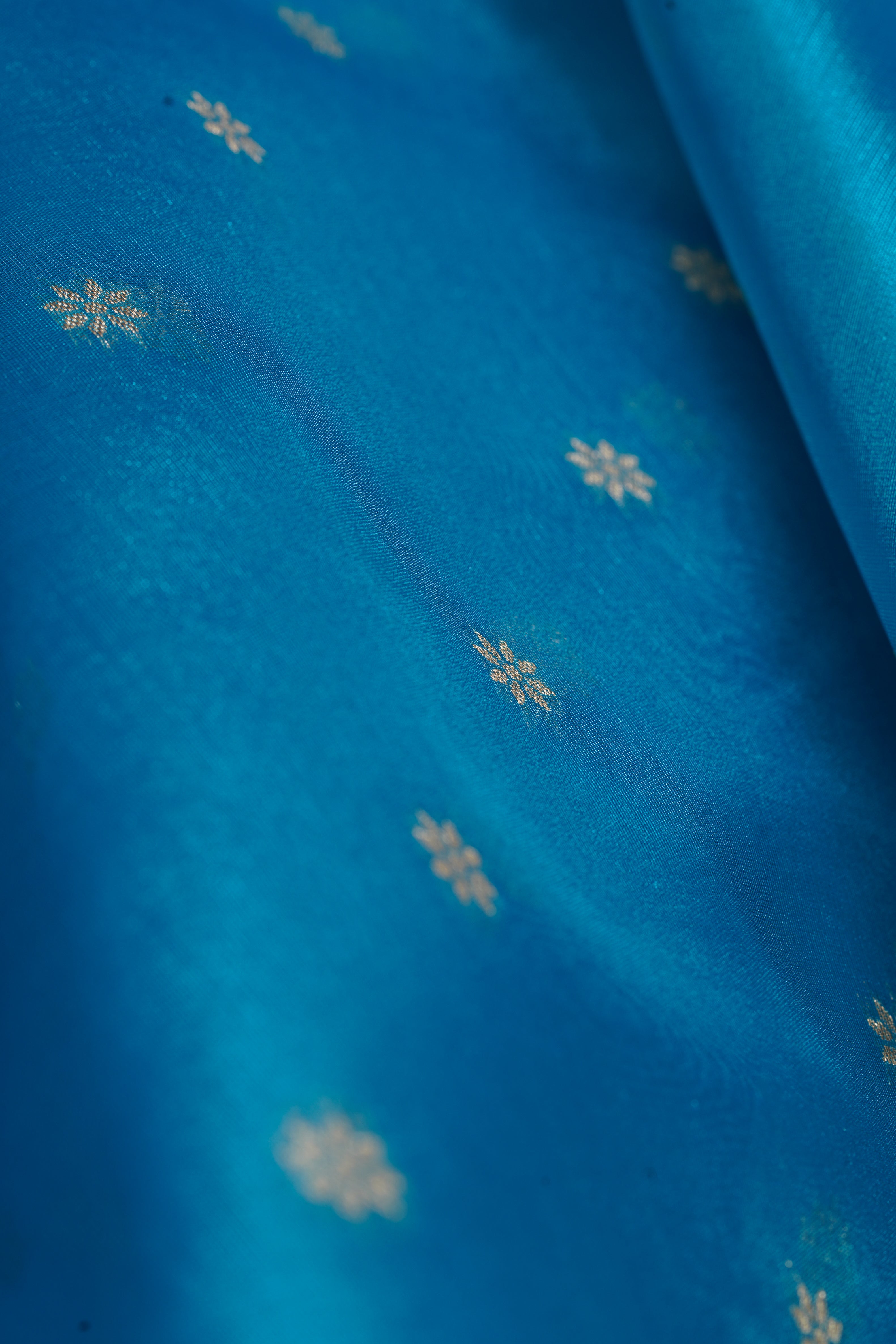 Blue Tissue Silk Paithani Saree with Munya border and Kamdhenu Pallu