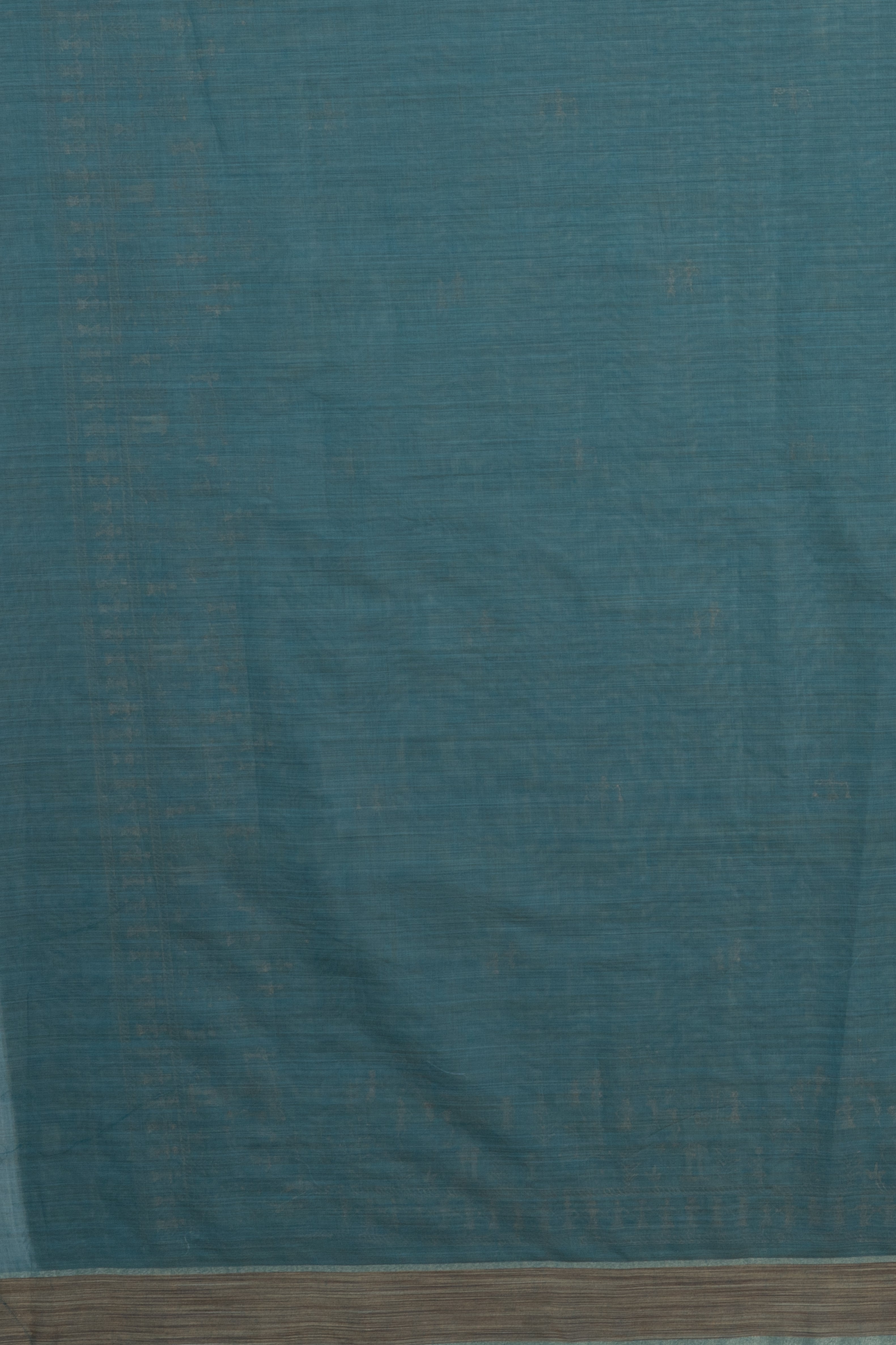 Teal Green Cotton Saree with Resham Warli threadwork