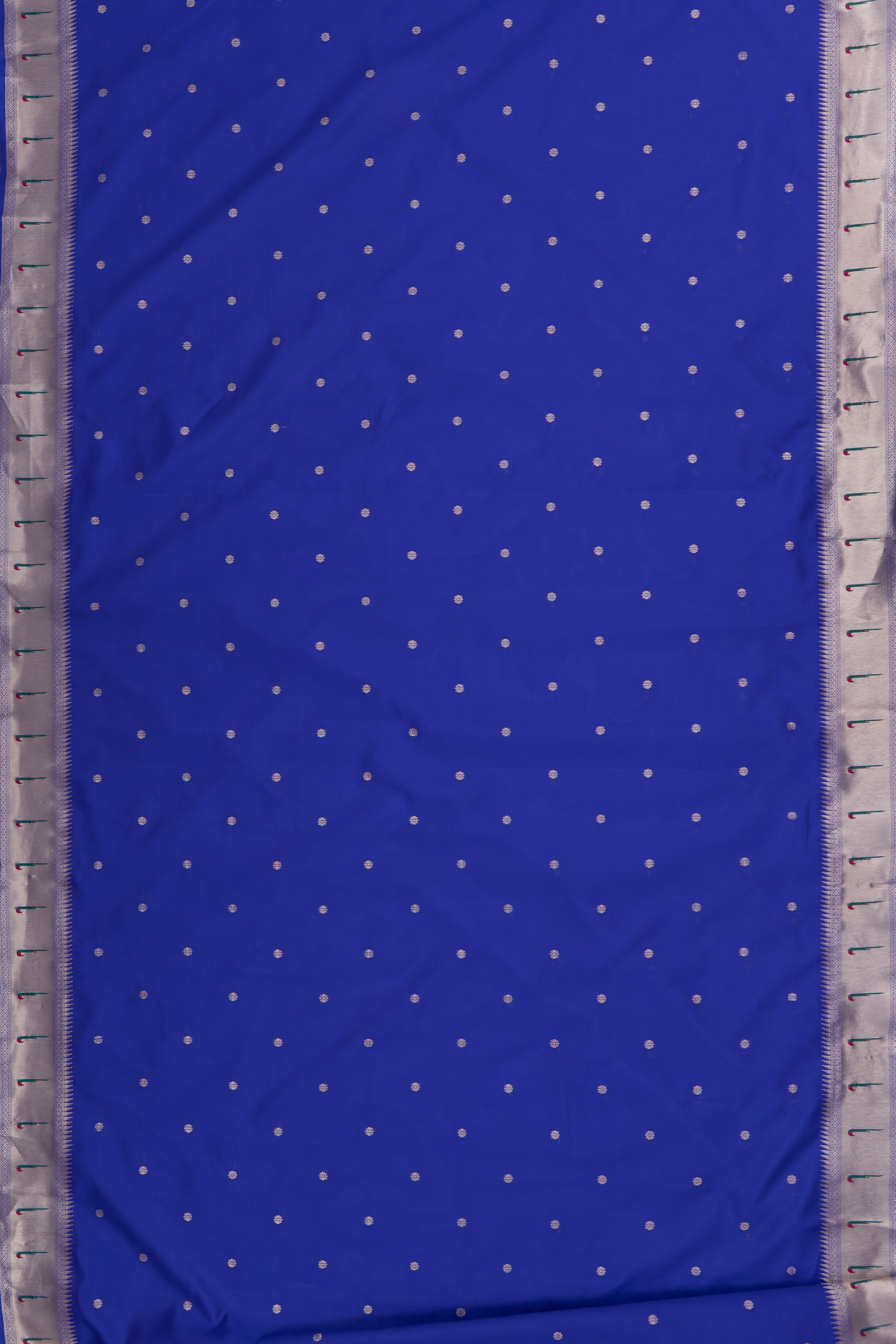 Mulberry Purple Raw Silk Paithani Saree with Munya border and Peacock Samay pallu