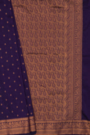 Jamun Purple Dharmavaram Silk Paithani Saree with Copper Karnaphulli butti and double border