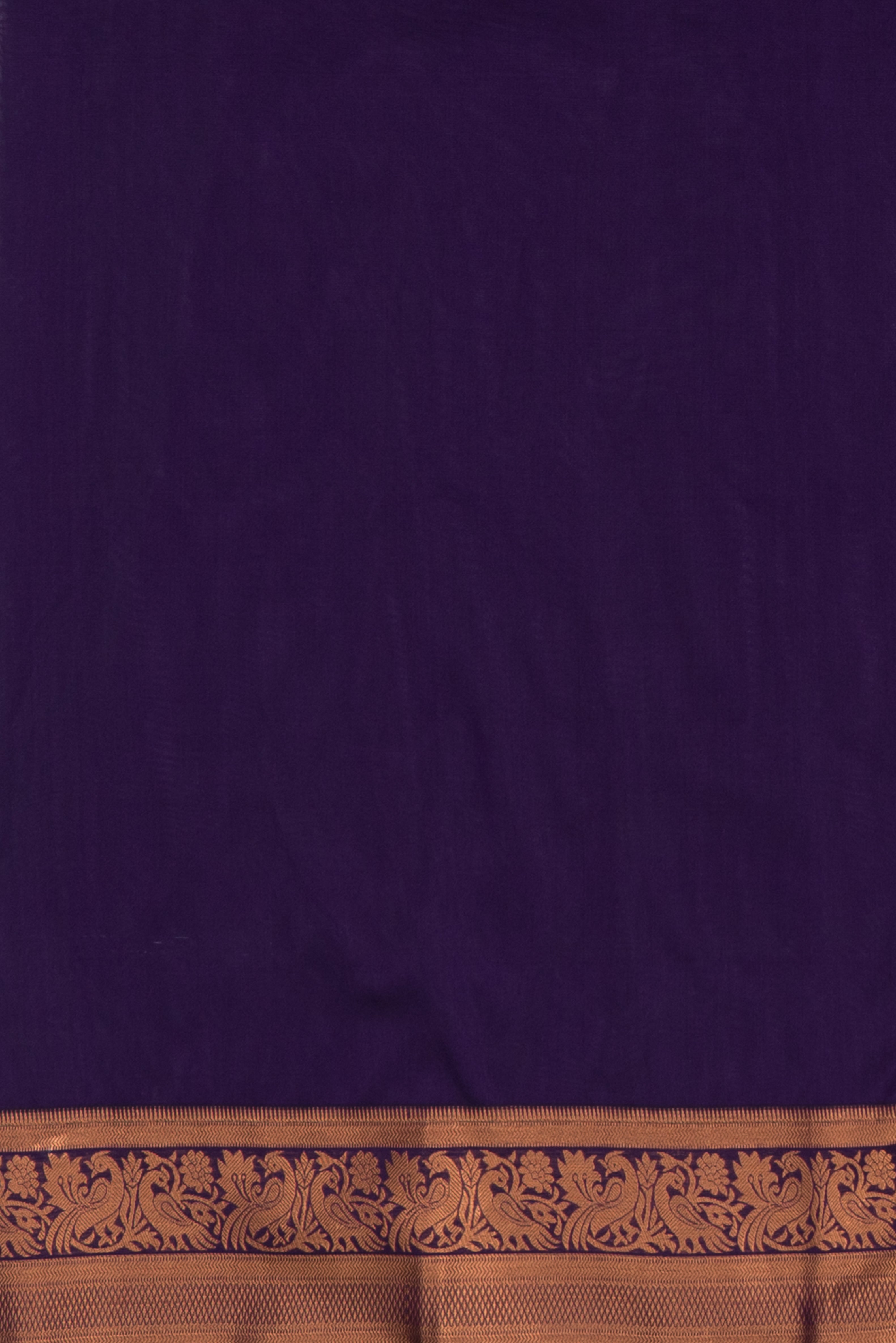 Jamun Purple Dharmavaram Silk Paithani Saree with Copper Karnaphulli butti and double border