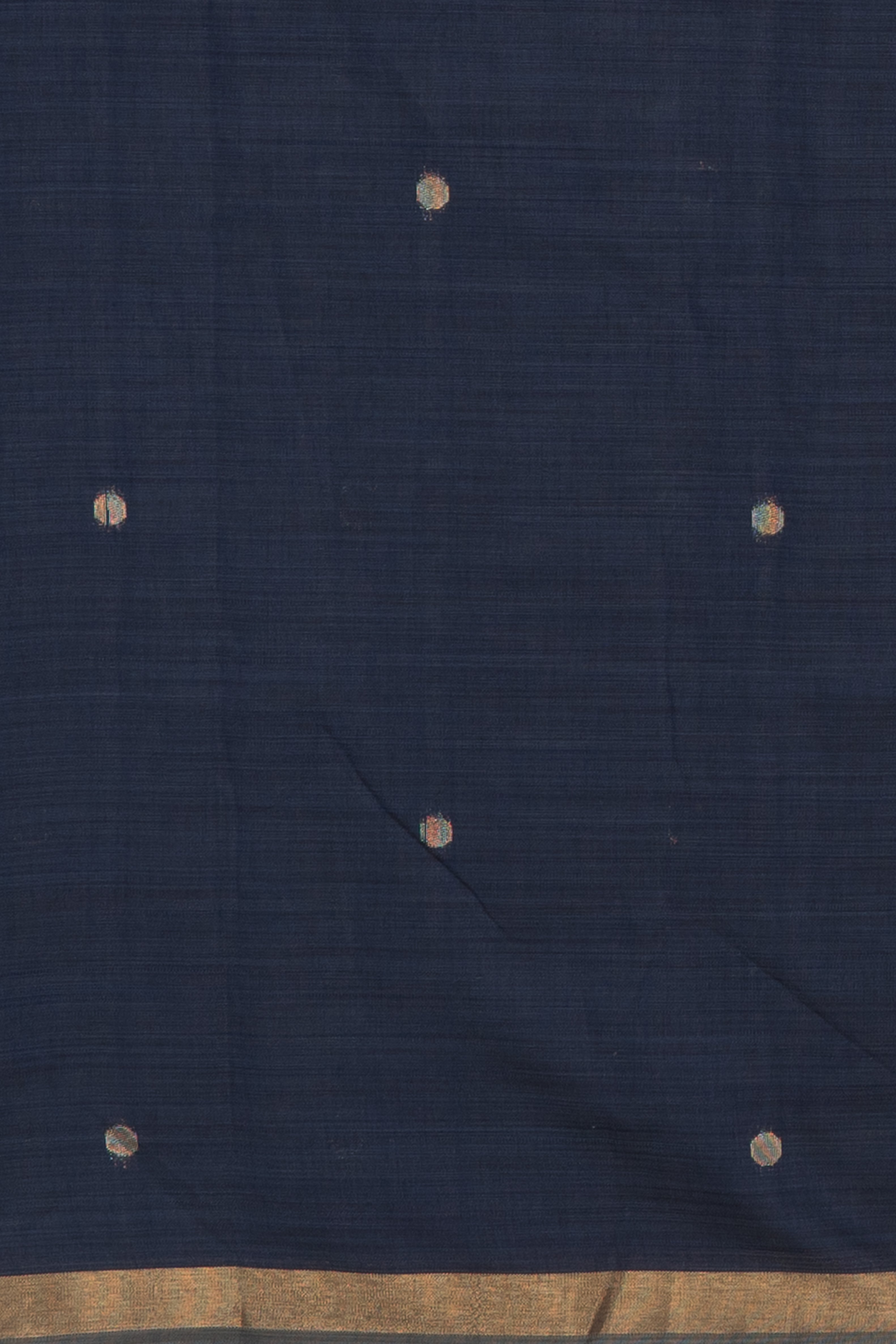 Pastel Blue Linen Paithani with Tissue Chidiya Pallu and contrast Dark Blue blouse