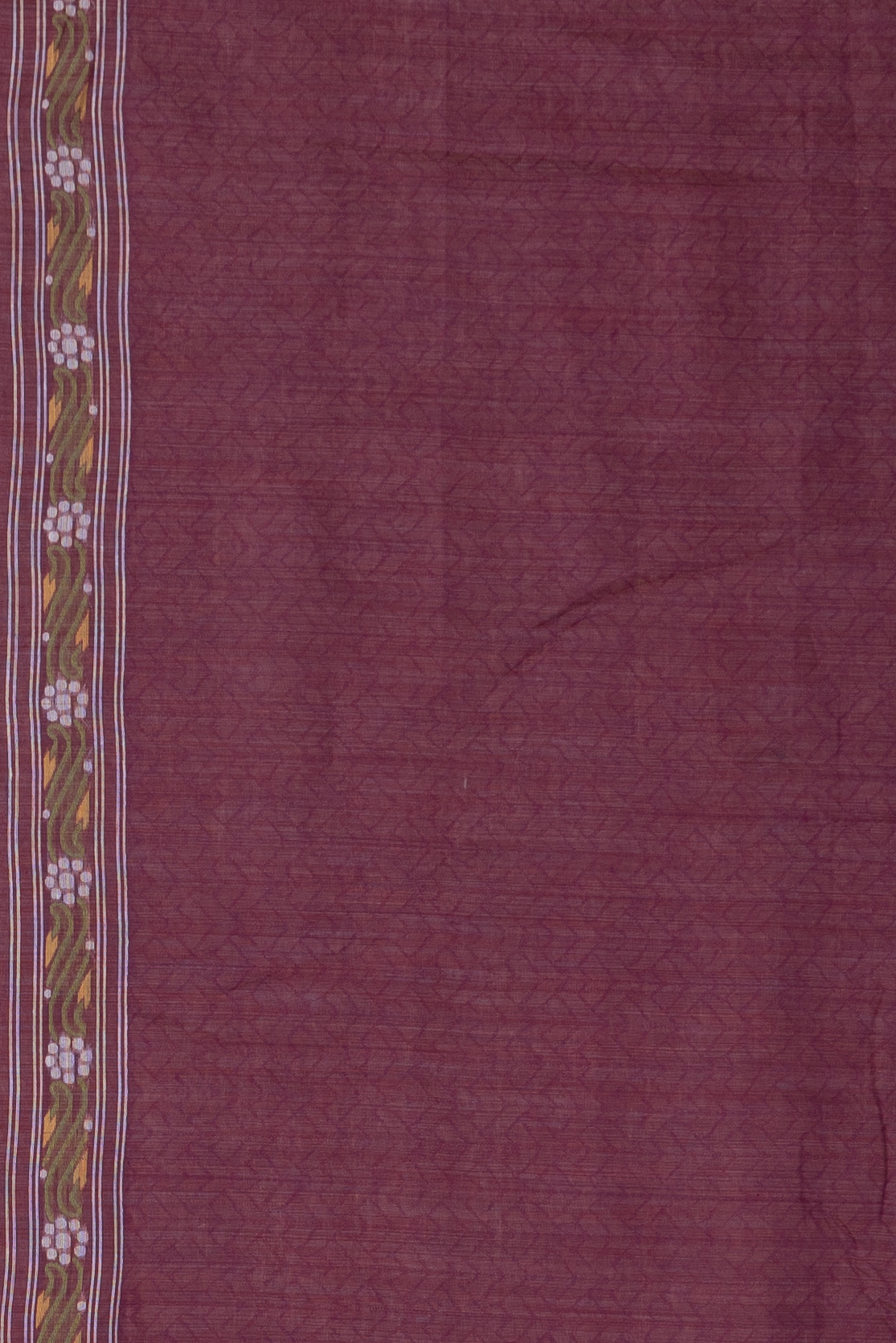 Pastel Pink Pure Cotton Saree with Nandi Pallu and contrast blouse