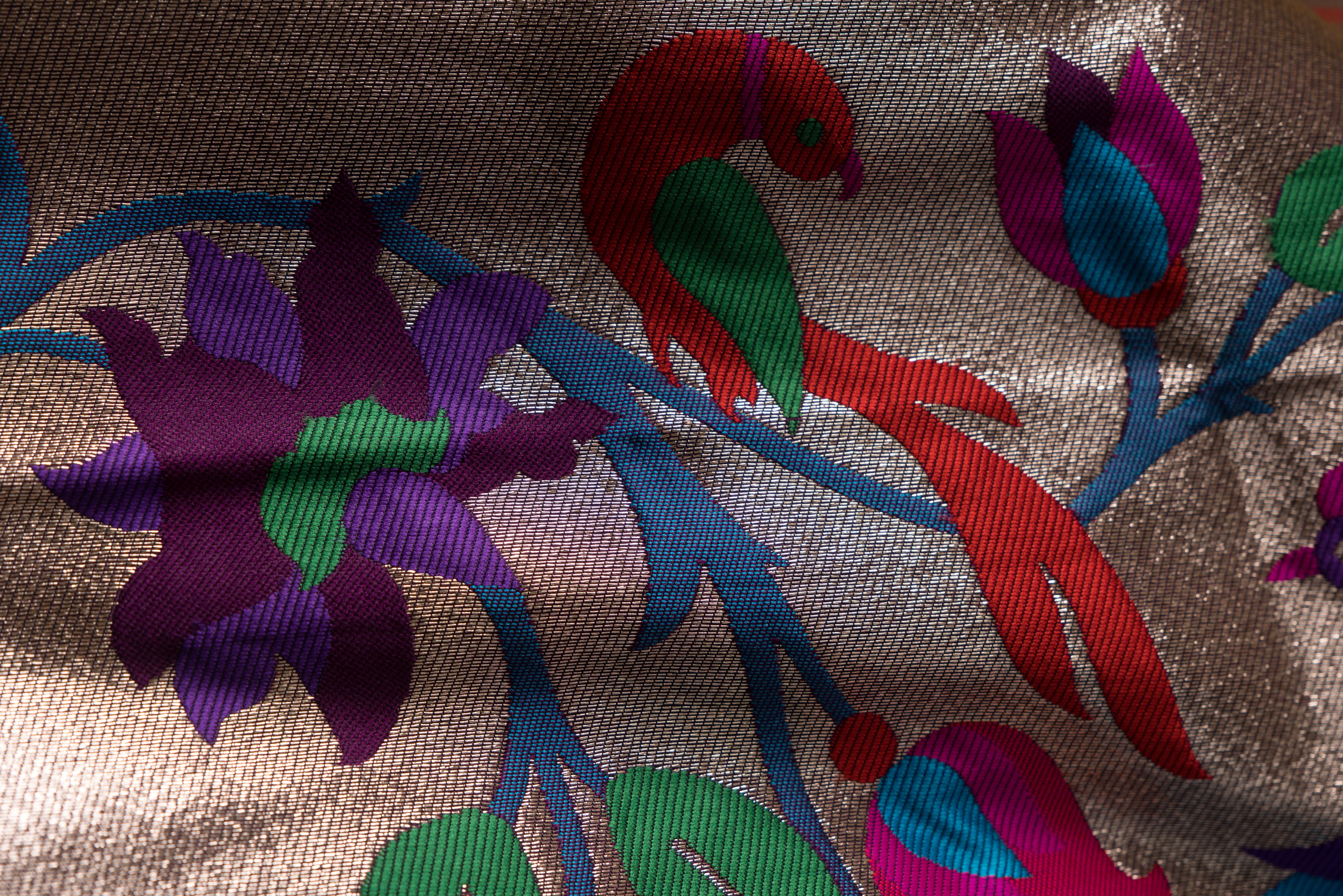 Plum Purple Katan Silk Paithani Saree with Munya border, Copper Zari and Bangdi Mor Pallu