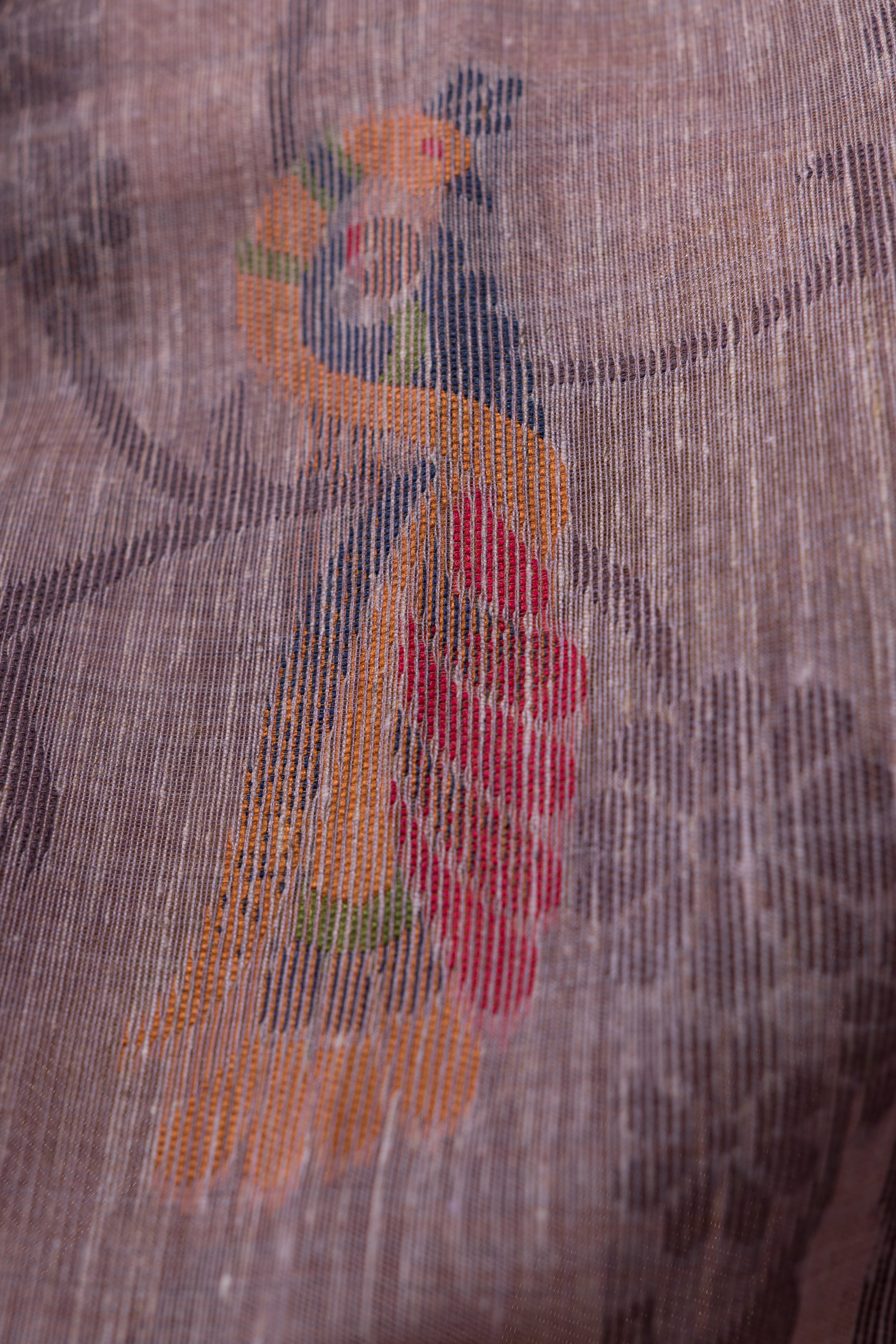 Pastel Purple Linen Paithani with Vriksh Pallu and contrast Dusky Purple blouse
