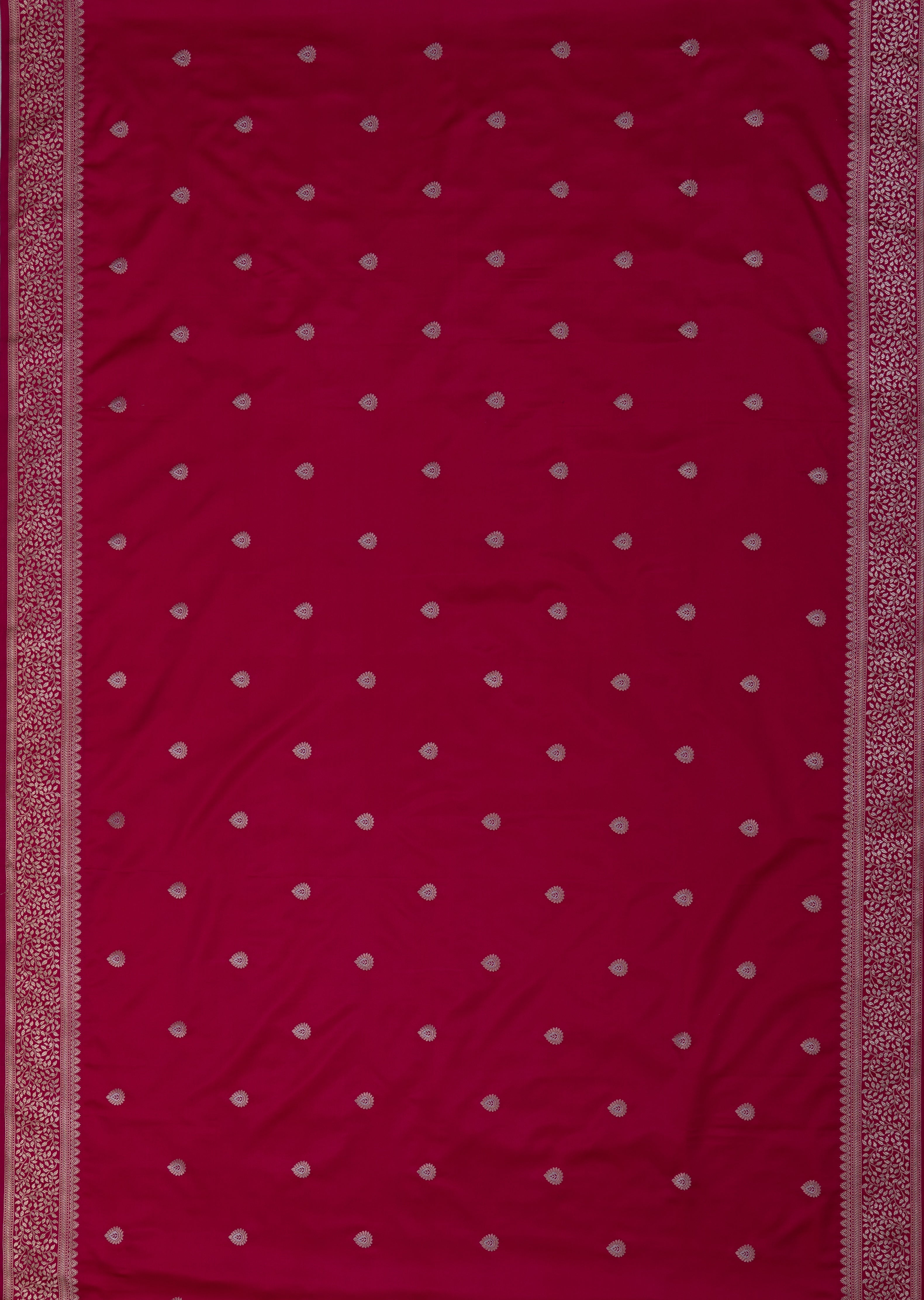 Rani Pink Katan Silk Banarasi Saree with Resham Meenakari Pallu