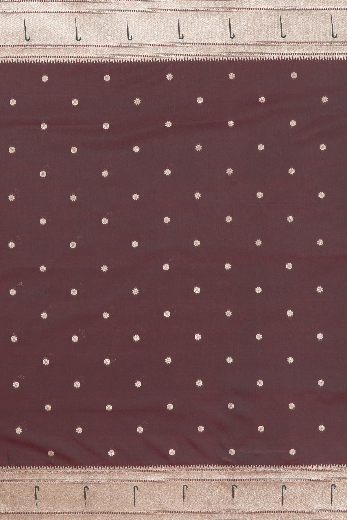 Dhoop Chaon Chocolate Brown Katan Silk Paithani Saree with Muniya Koyari Mayur Pallu