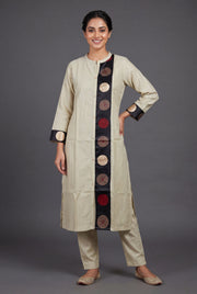 Beige Mayanka Kurti with Mandala Motifs