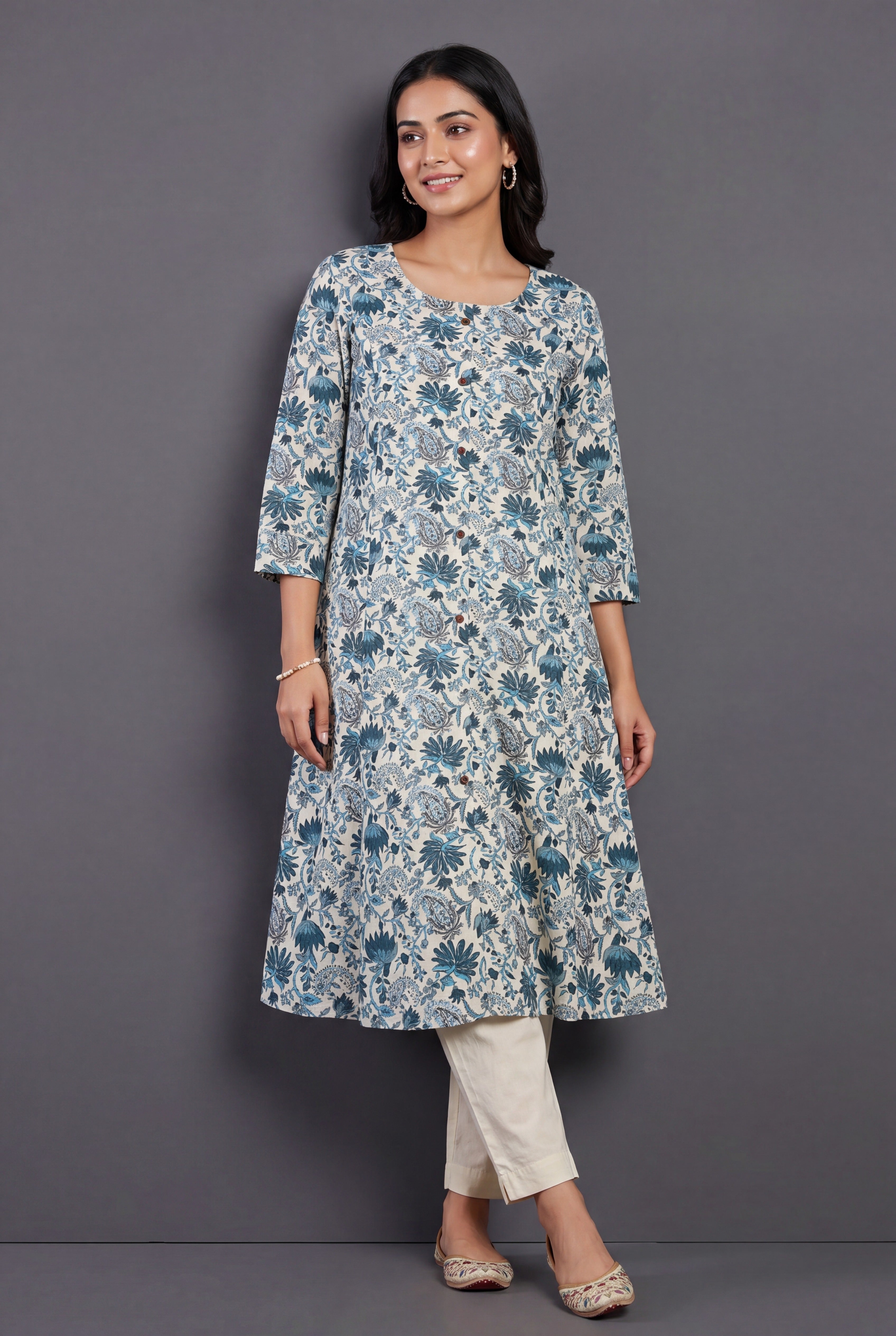 Ivory Indivara Khadi Cotton Kurti