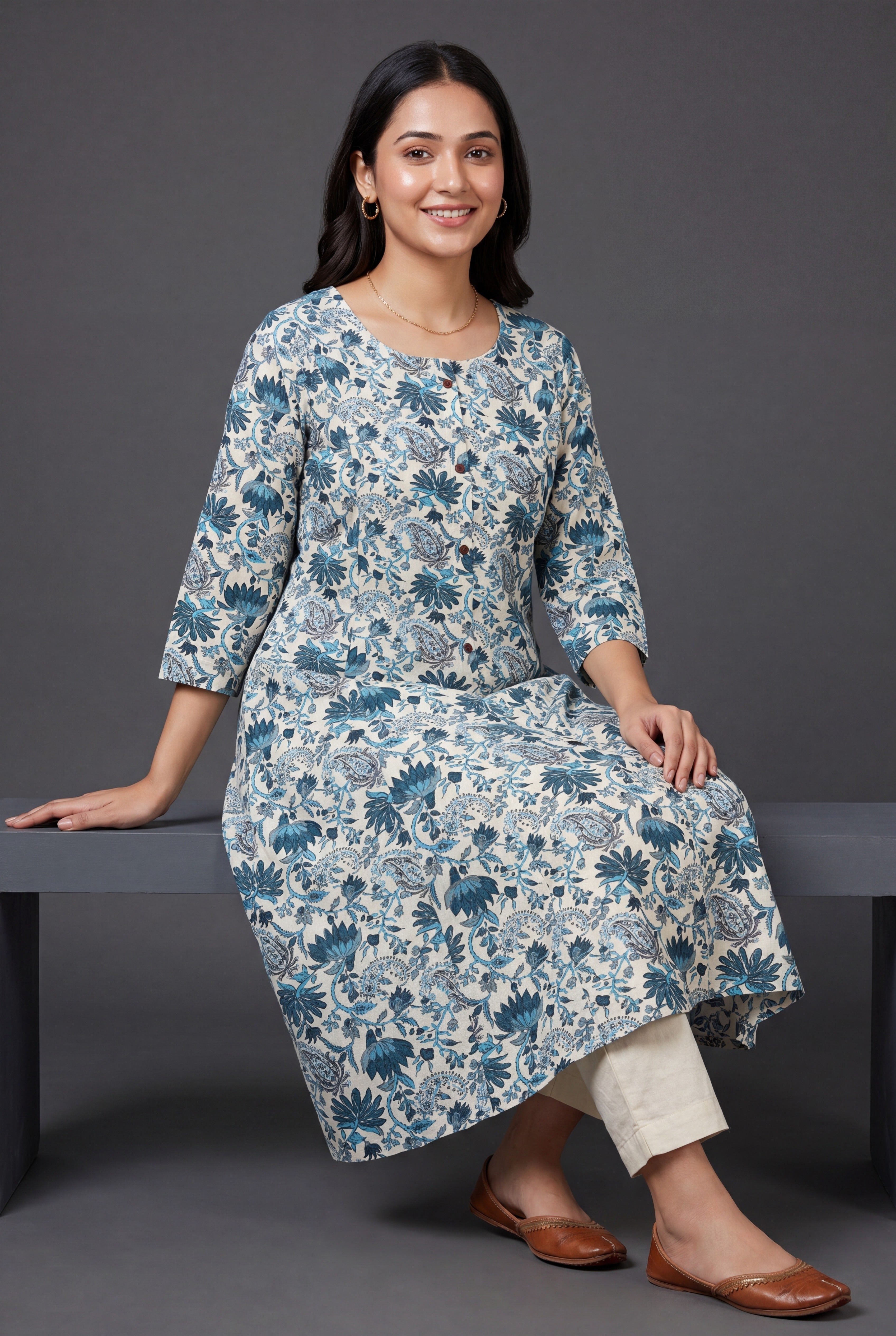 Ivory Indivara Khadi Cotton Kurti