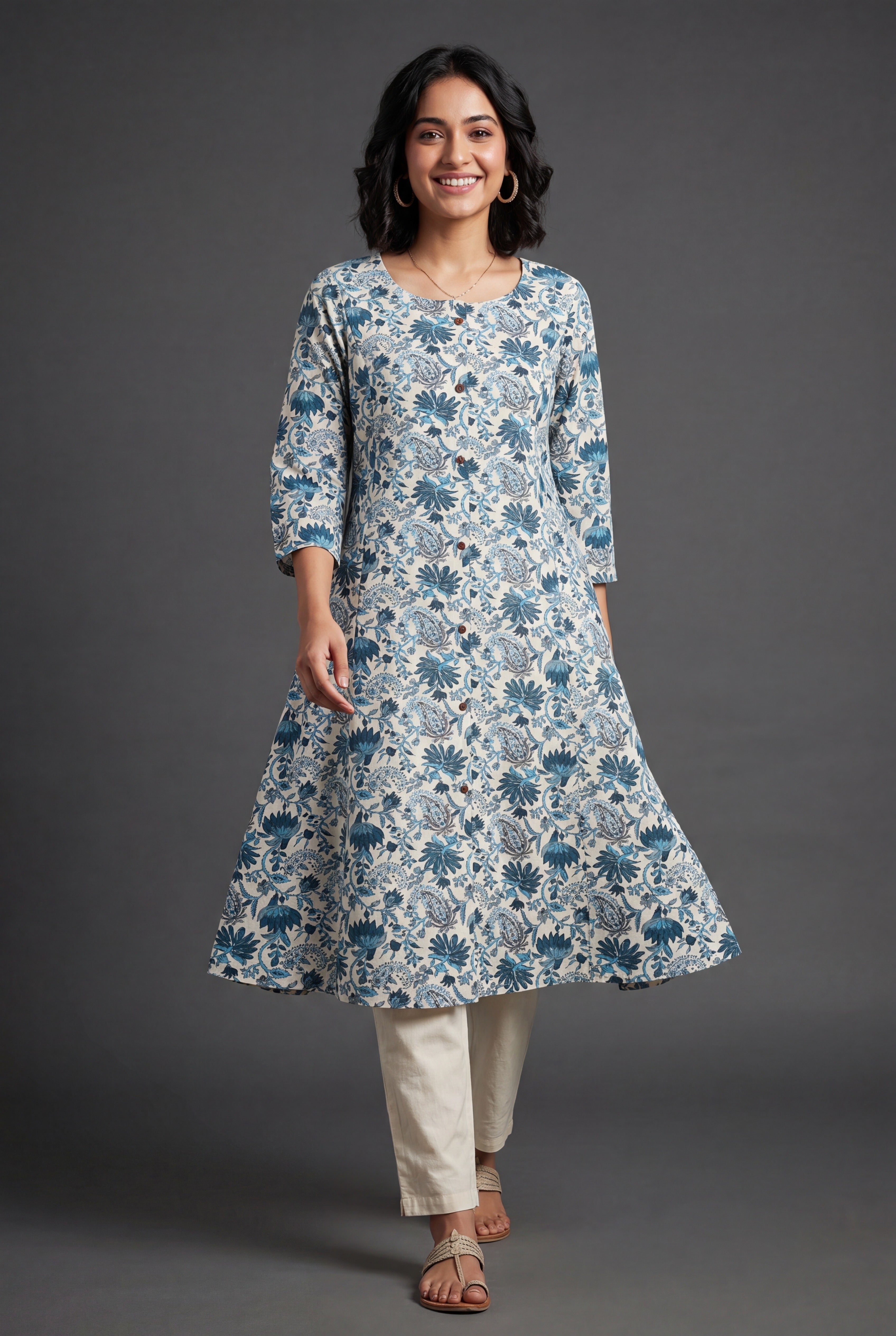 Ivory Indivara Khadi Cotton Kurti