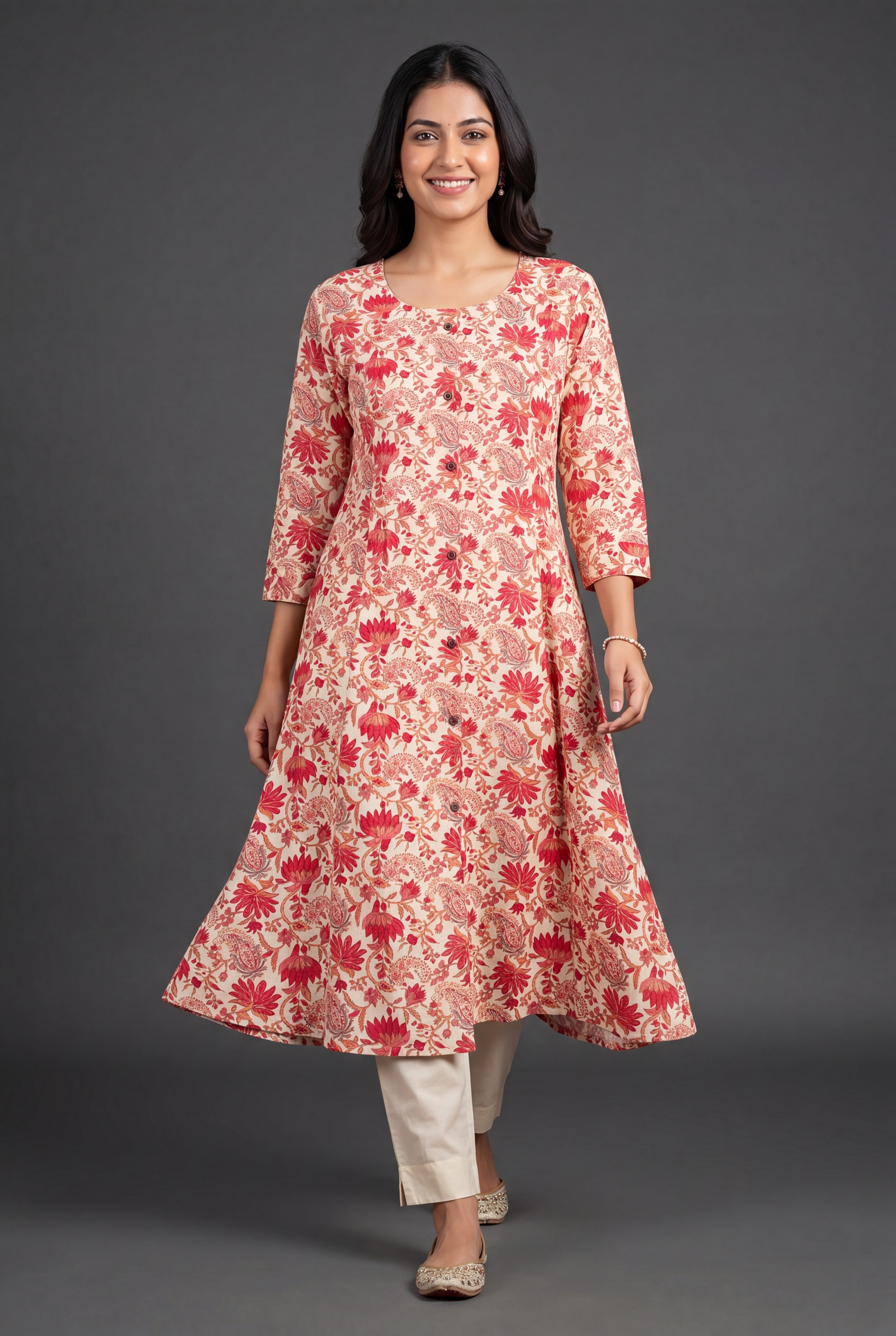 Ivory Kokanada Khadi Cotton Kurti