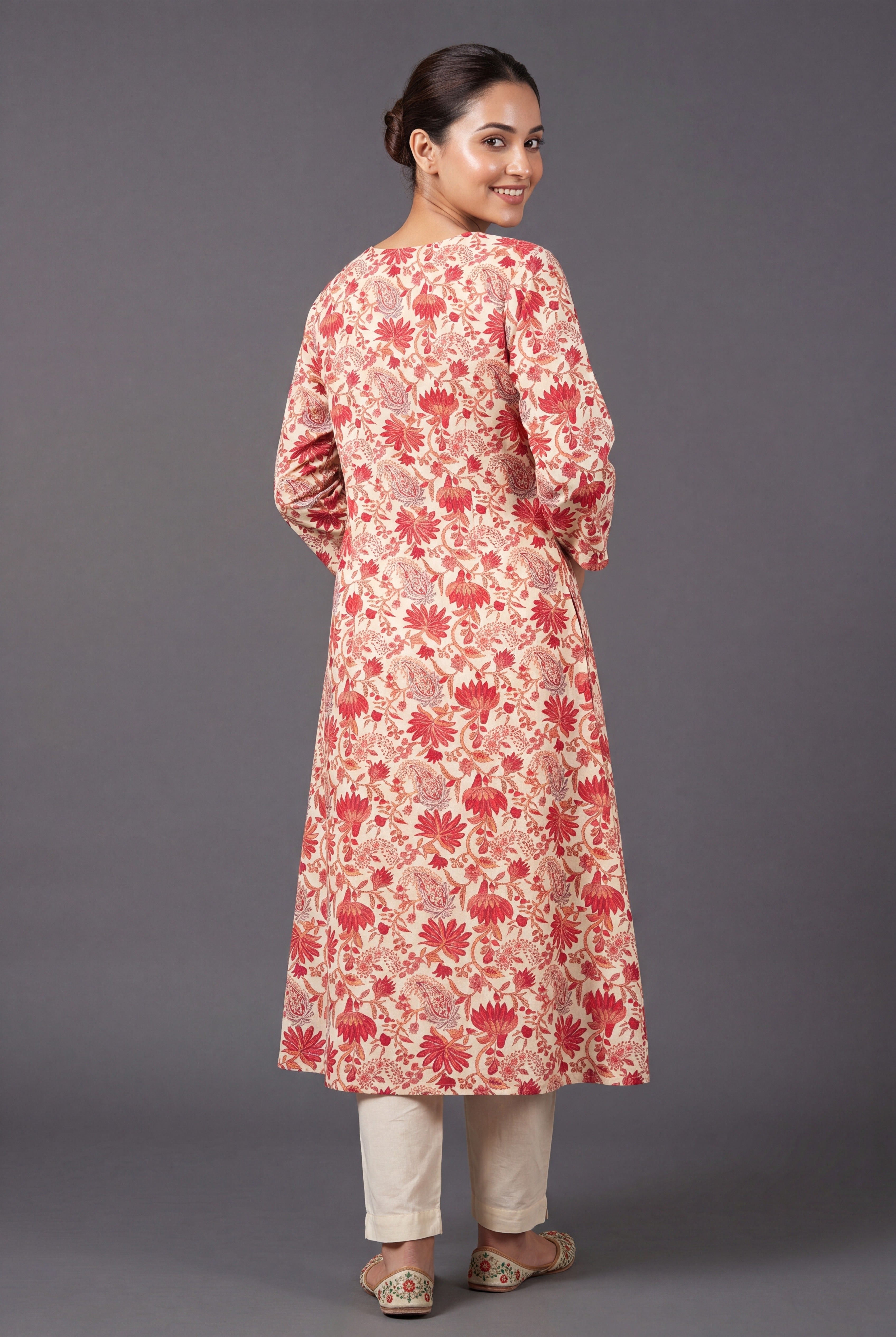 Ivory Kokanada Khadi Cotton Kurti