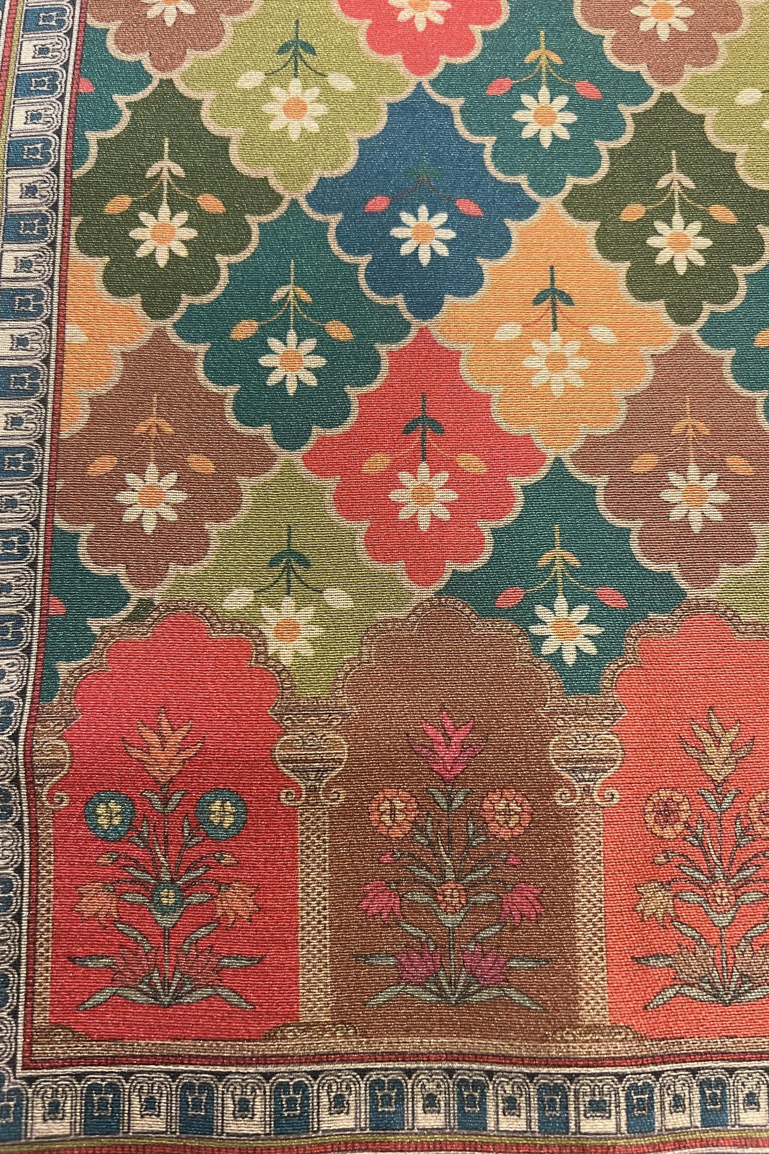 Lime Green Carumatī Kurti with Floral Tissue Print