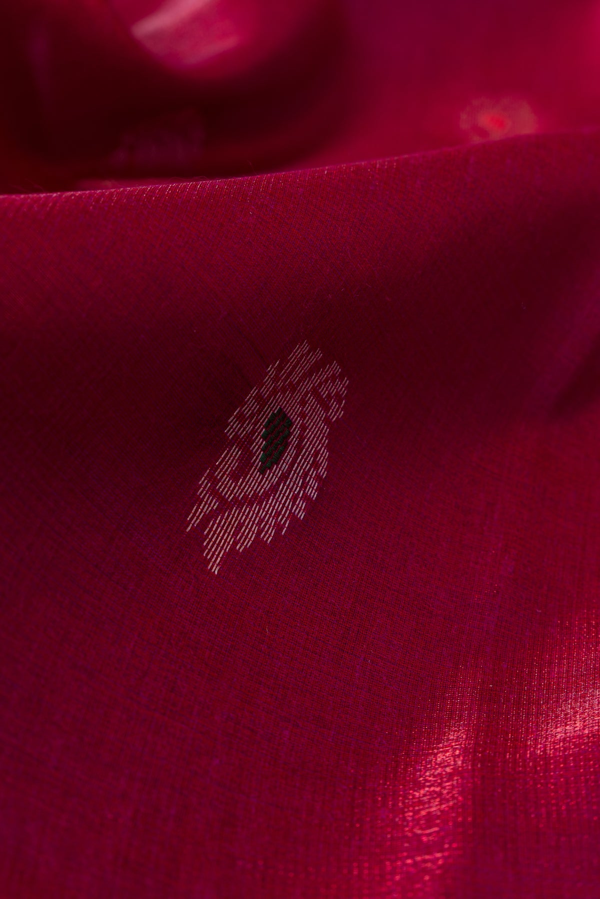 Magenta Pink Soft Silk Paithani Saree with Copper Mennakari Mor Butti