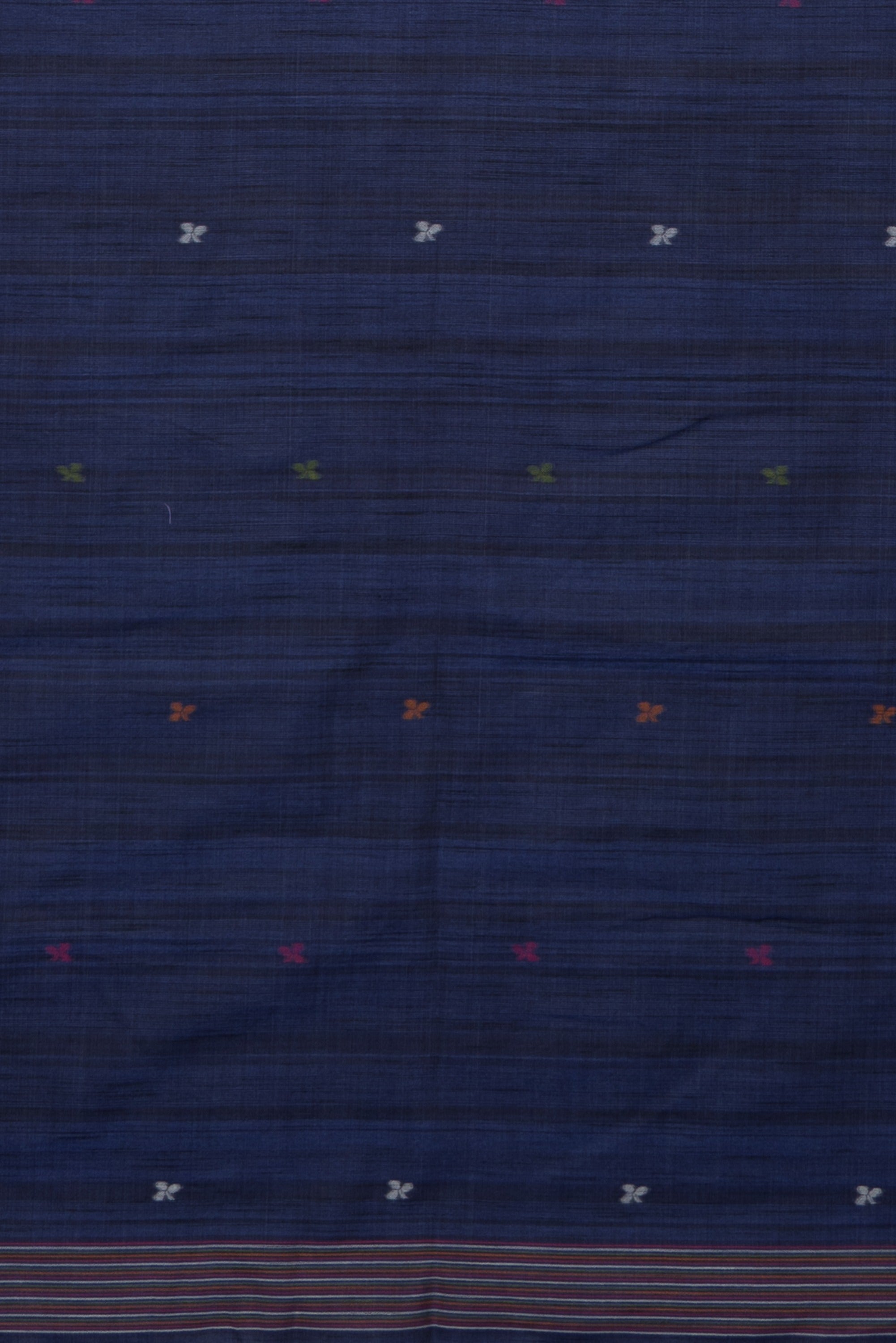Midnight Purple and Cream Paithani-Concept Saree with Nandi Pallu and Floral Pallu