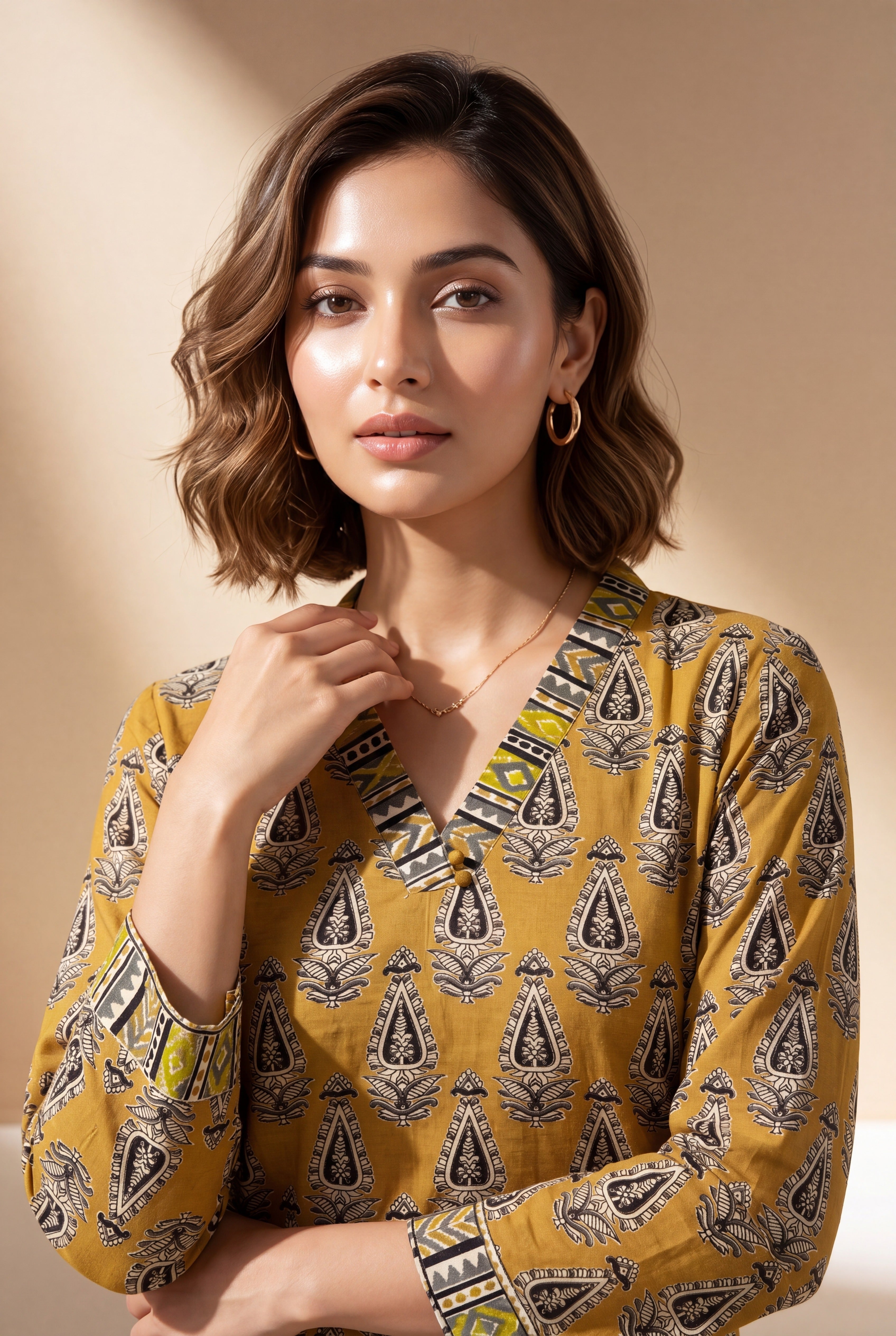 Mustard Kalikā Co-ord Set