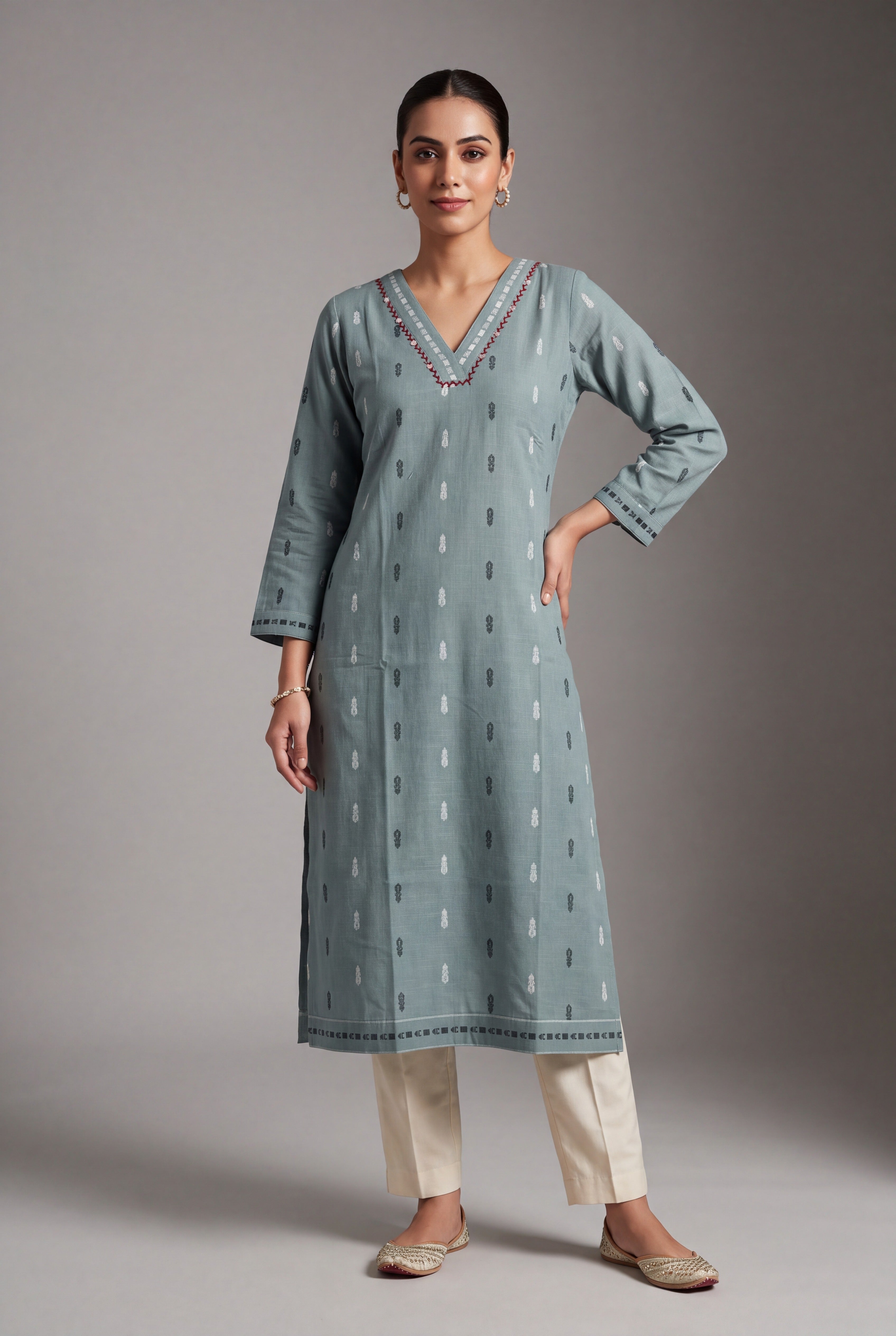 Pastel Blue Kapiśā Kurti
