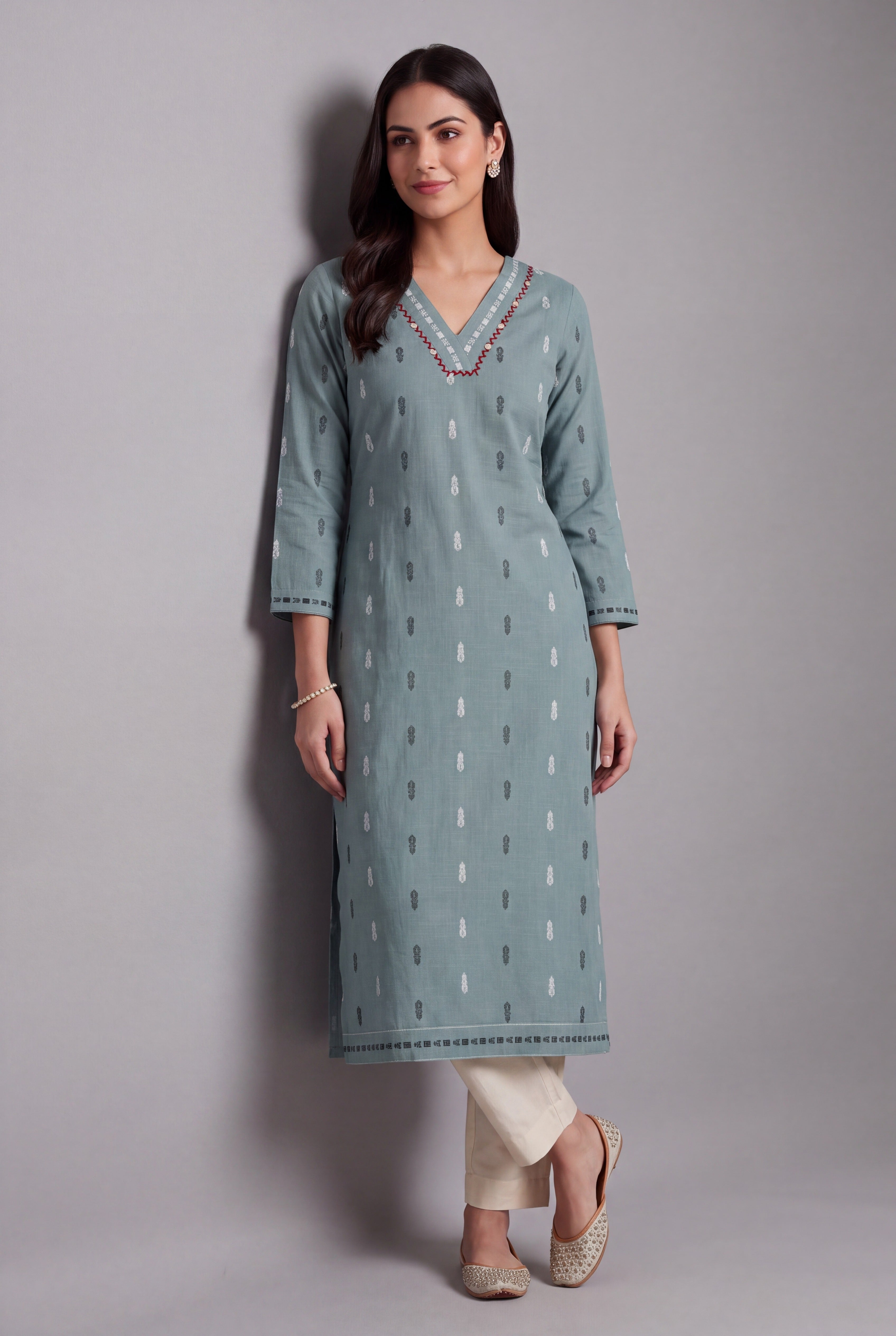 Pastel Blue Kapiśā Kurti