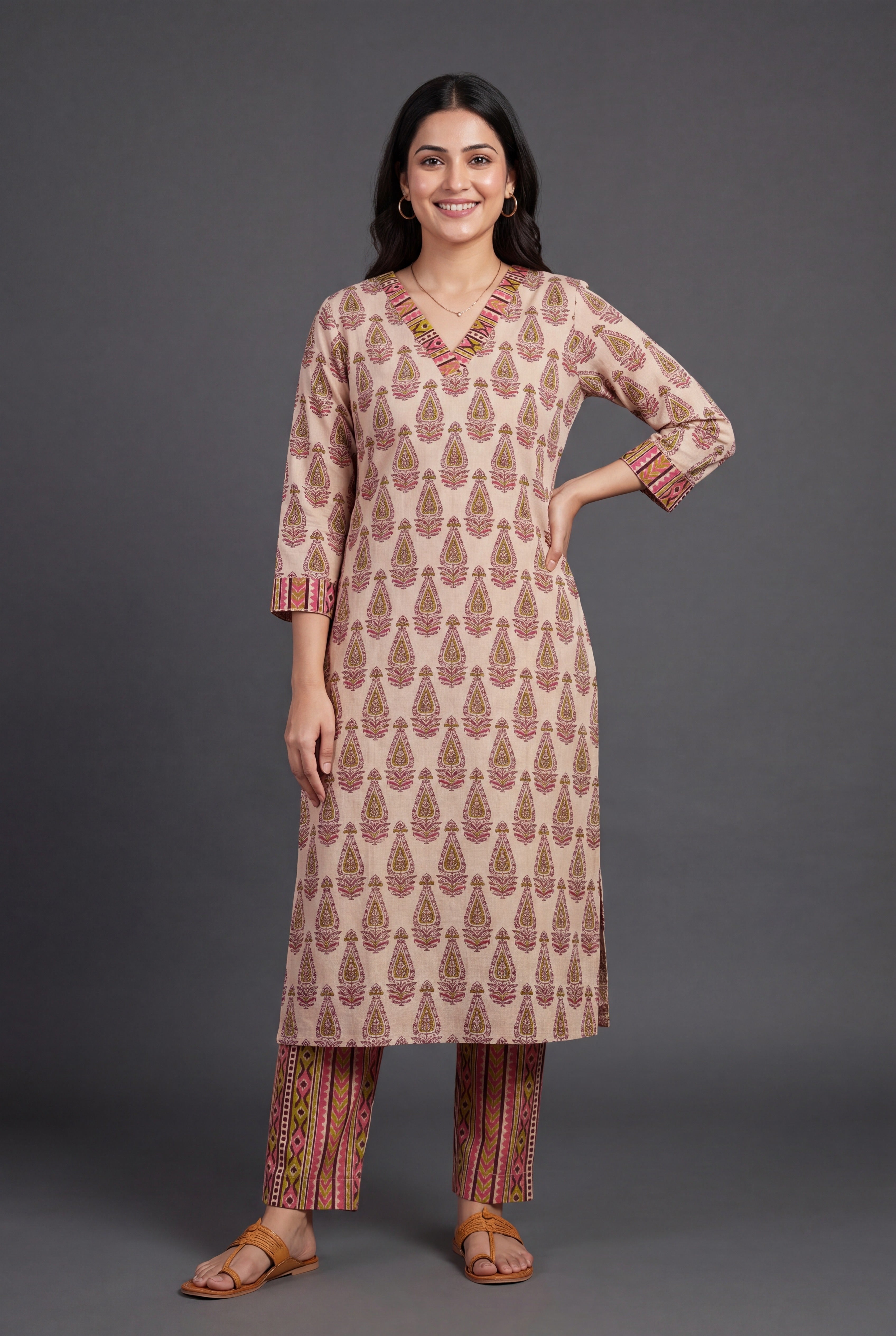 Peach Kalikā Co-ord Set