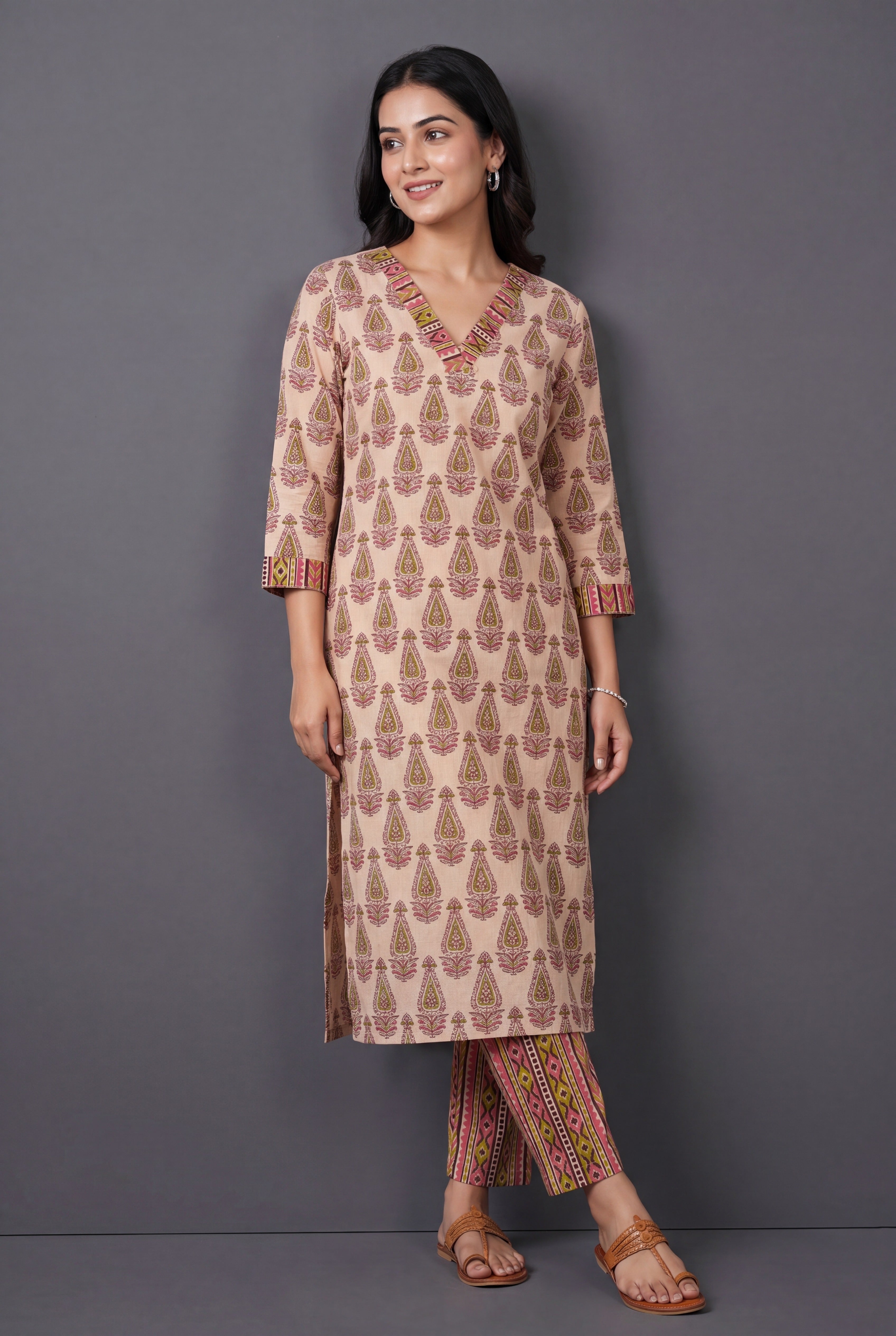 Peach Kalikā Co-ord Set
