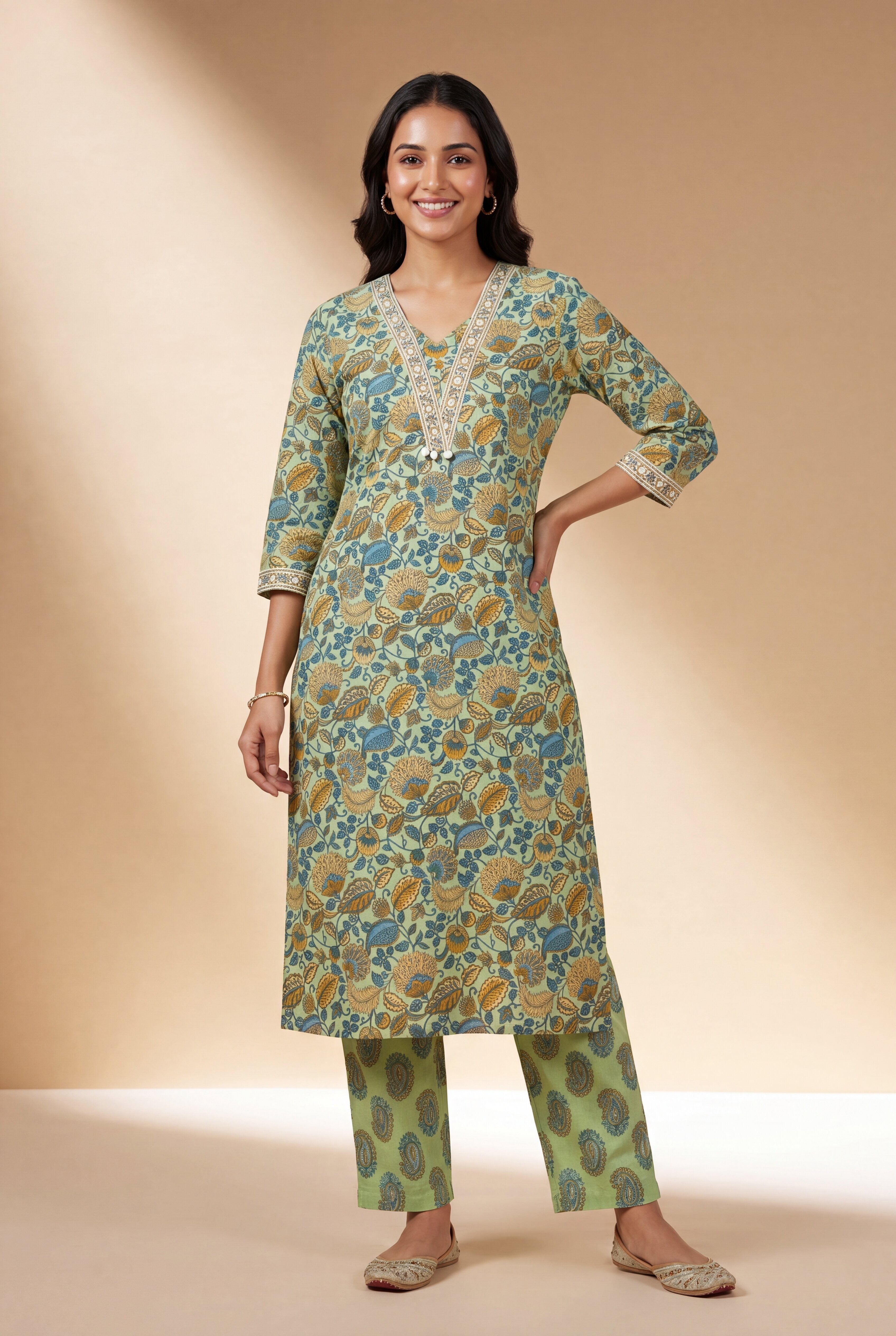 Pista Green Mukulā Co-ord Set