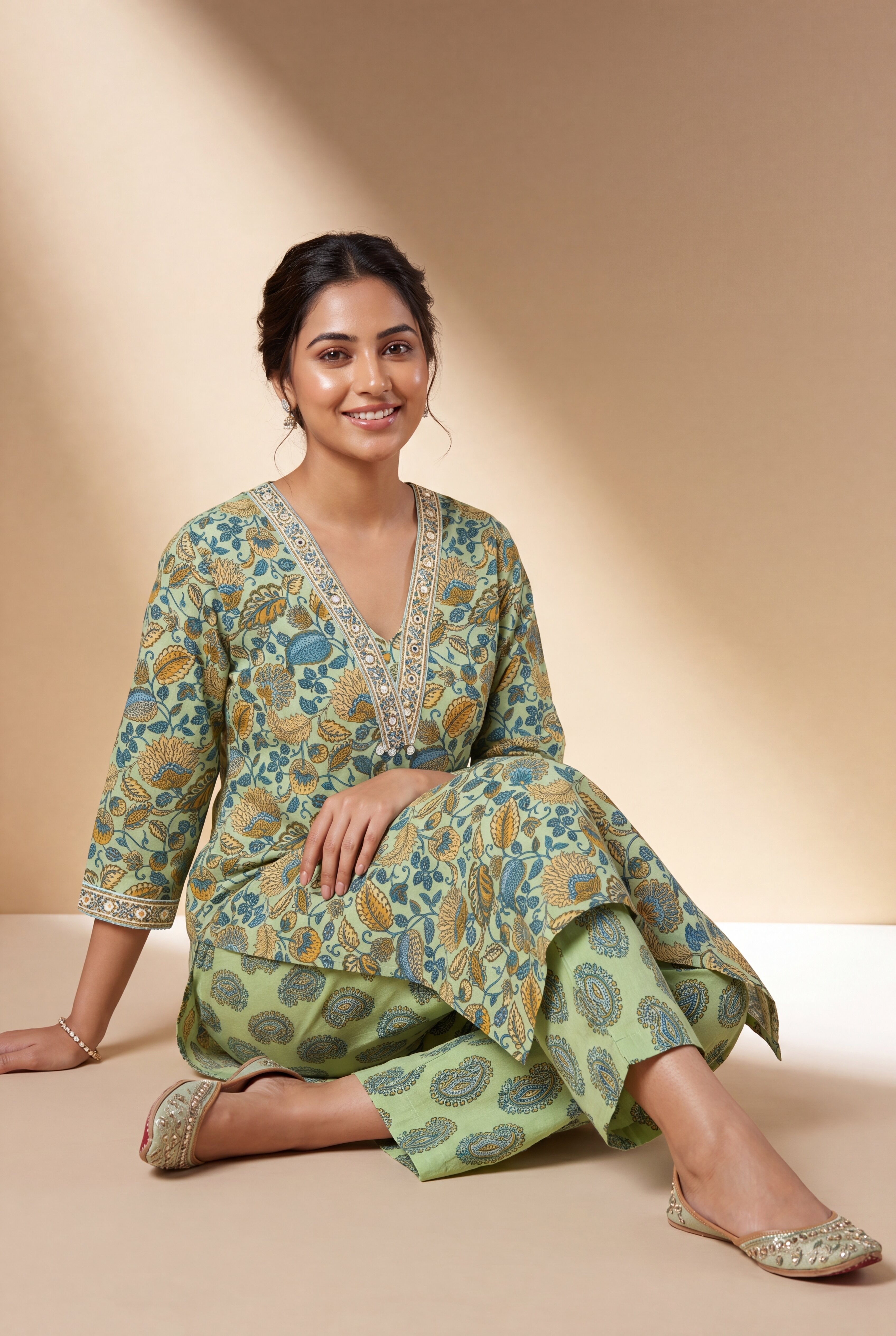 Pista Green Mukulā Co-ord Set