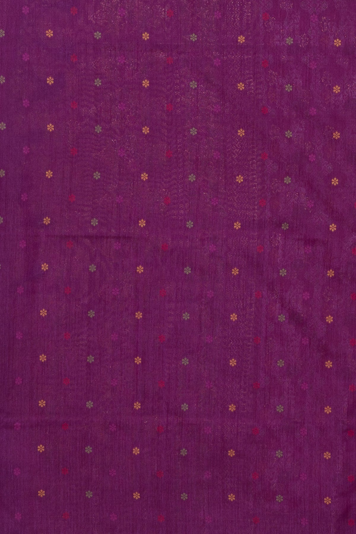 Plum Purple Tussar Silk Patola Saree with Resham Threadwork Pallu