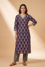 Purple Kalika Co-ord Set