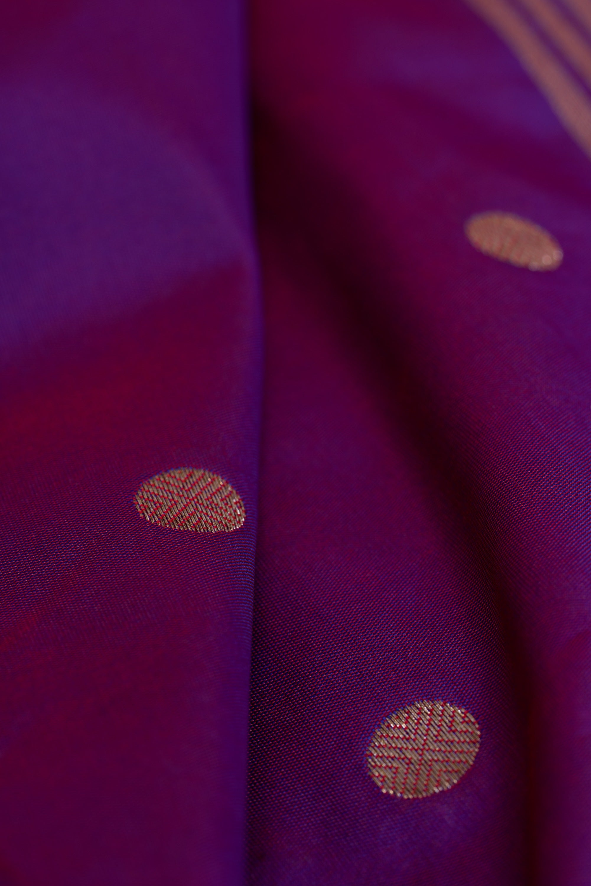 Purple Katan Silk Paithani Saree with Padma–Śuka–Mayūra Pallu and Zari butti