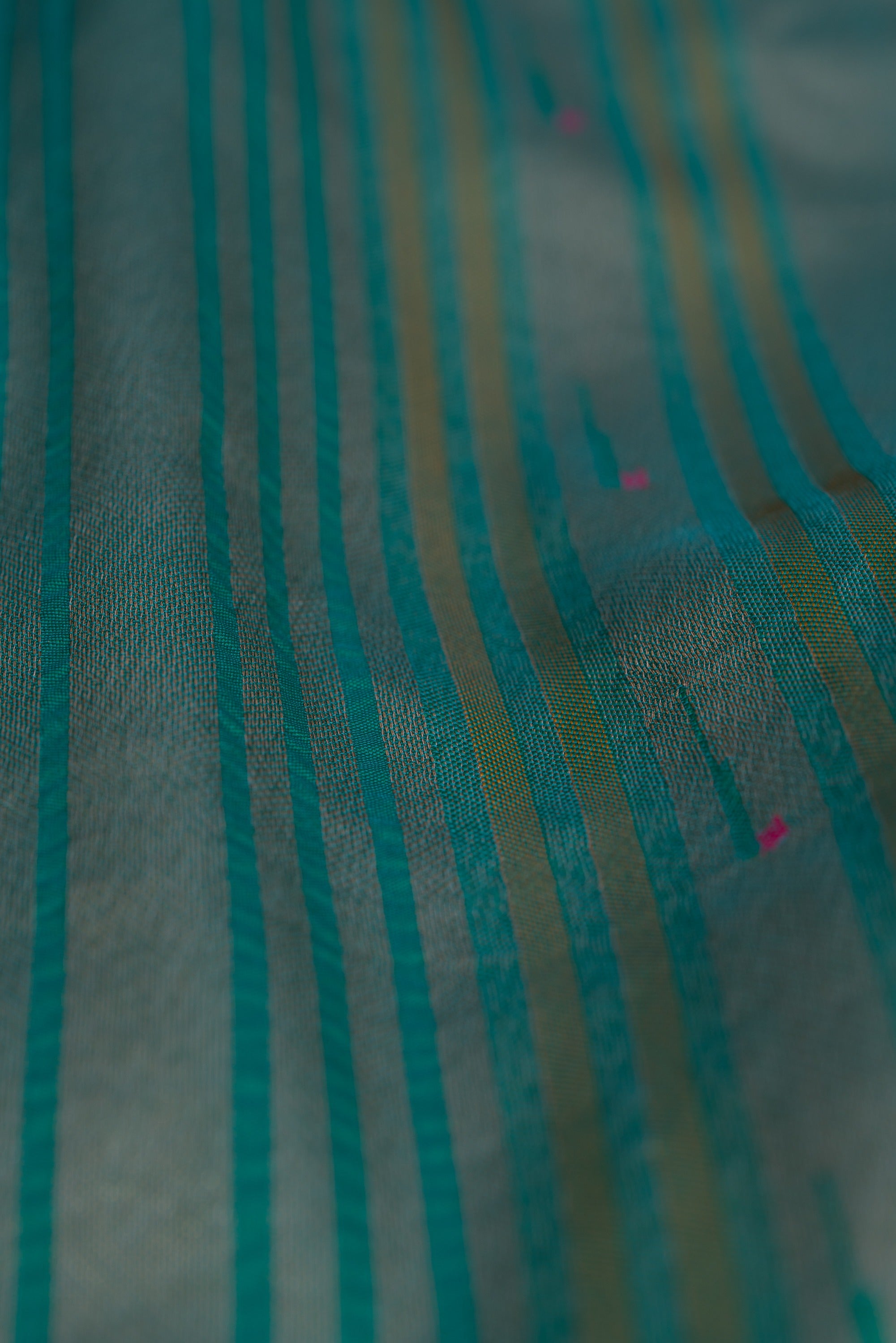 Rama Green Katan Silk Paithani Saree with Padma–Śuka–Mayūra Pallu and Zari butti