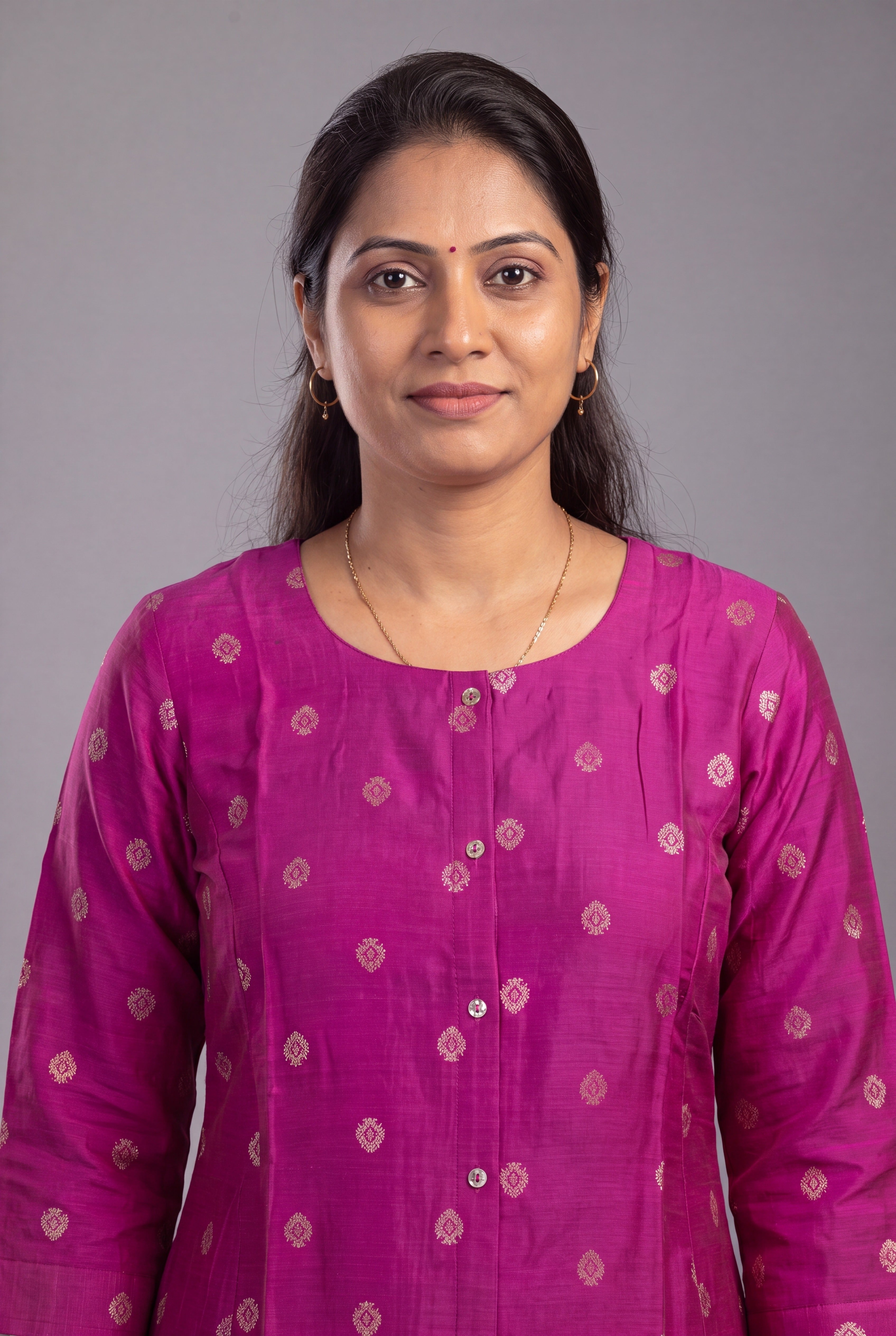 Rani Pink Kusumamālā Co-ord Set with Gold Zari butti