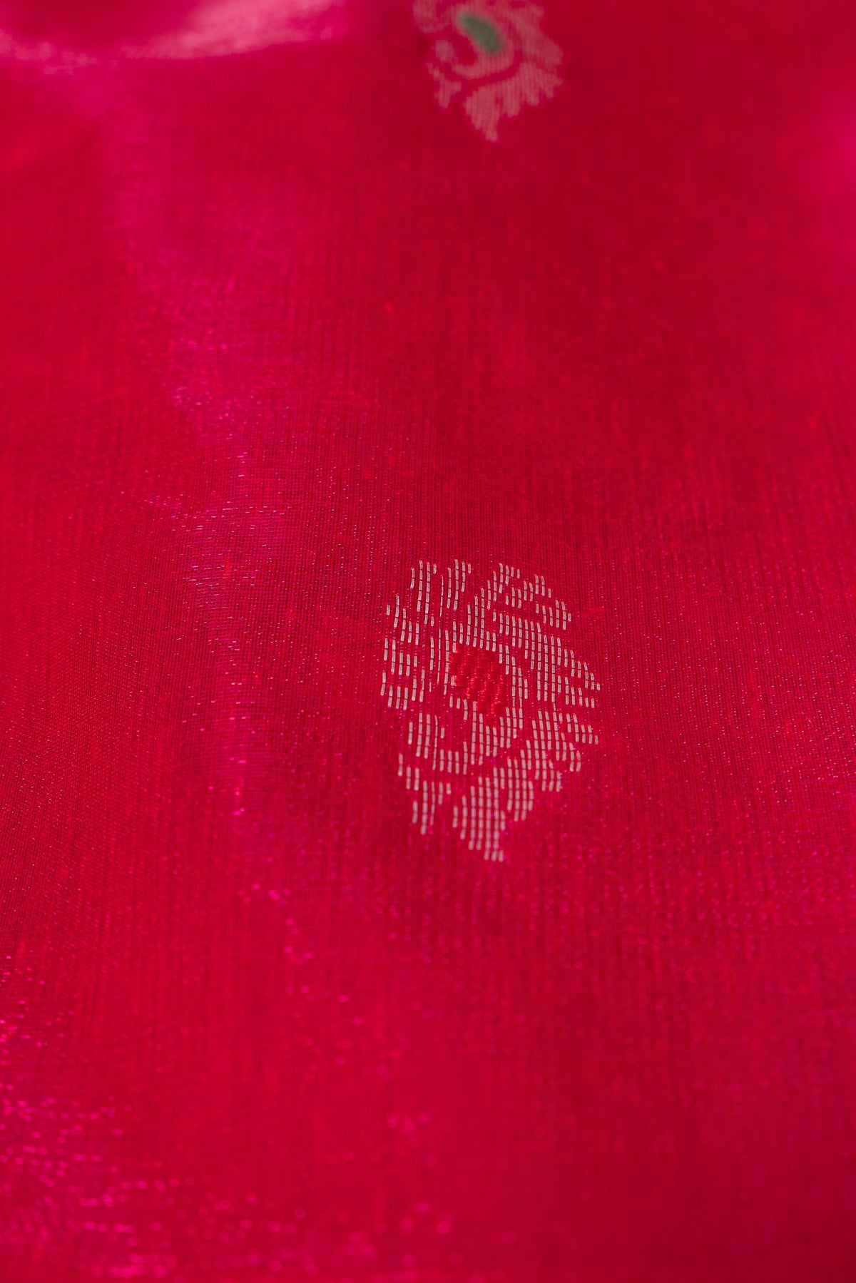 Rani Pink Soft Silk Paithani Saree with Copper Mennakari Mor Butti