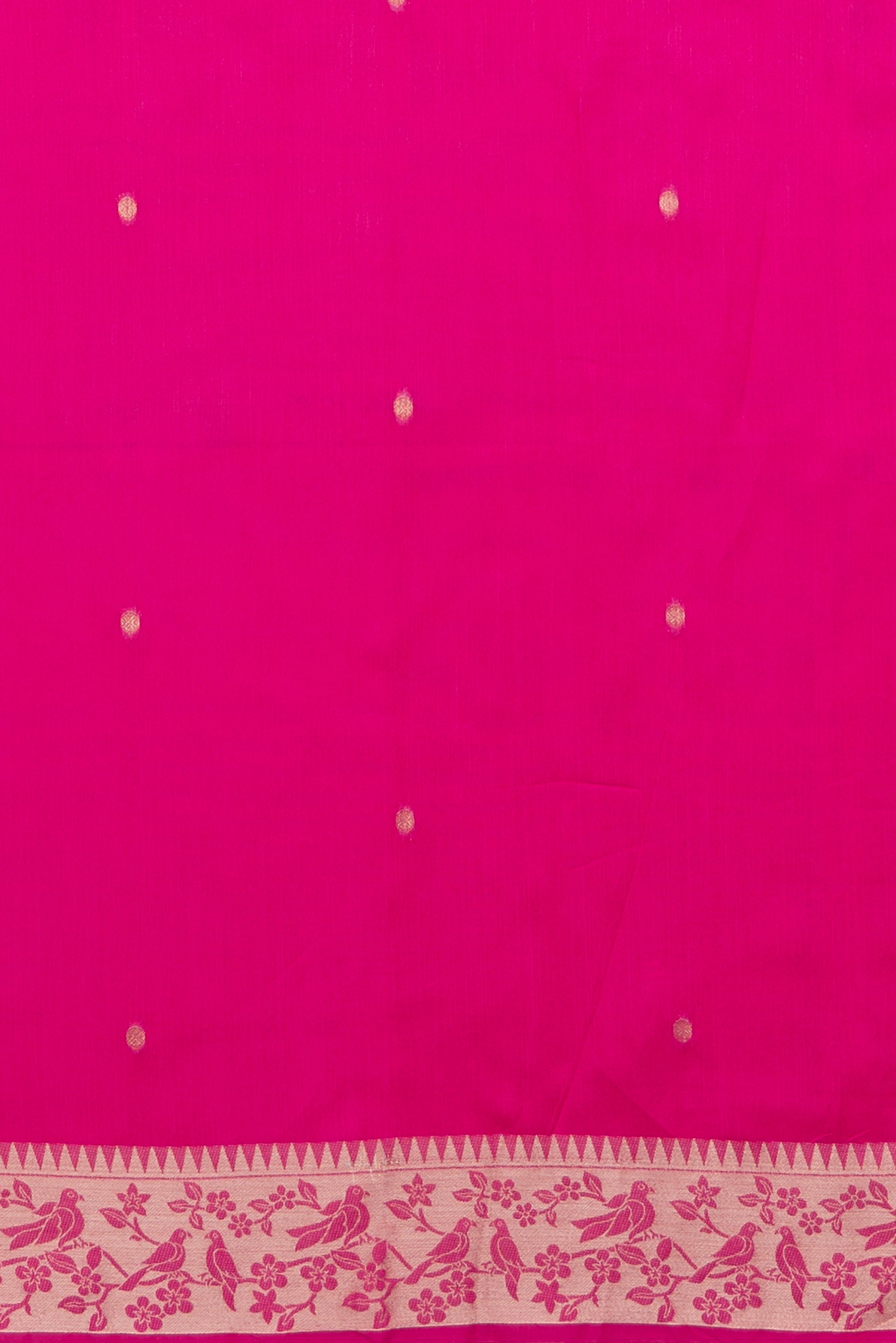 Rose Pink Tussar Silk Paithani Saree with Pakṣivana Pallu