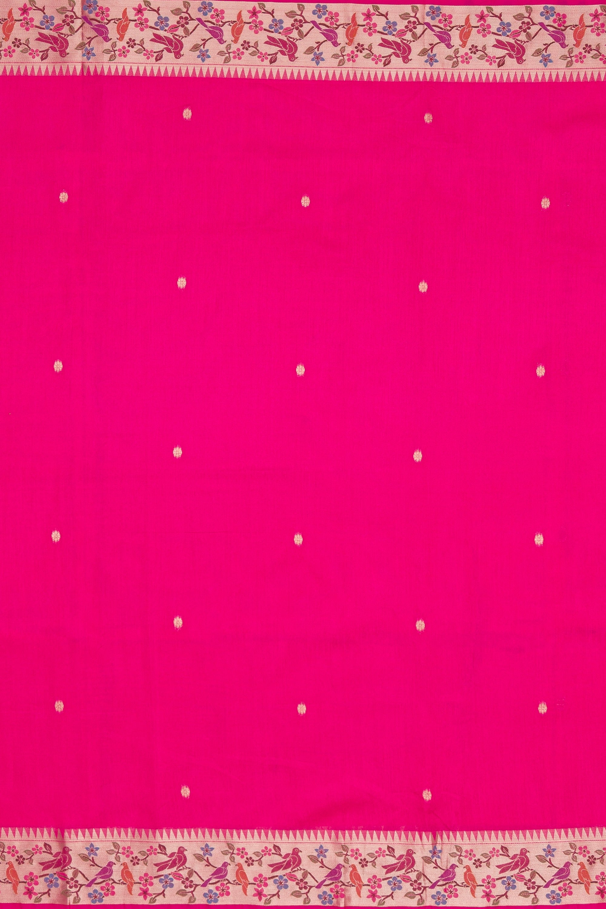Rose Pink Tussar Silk Paithani Saree with Pakṣivana Pallu