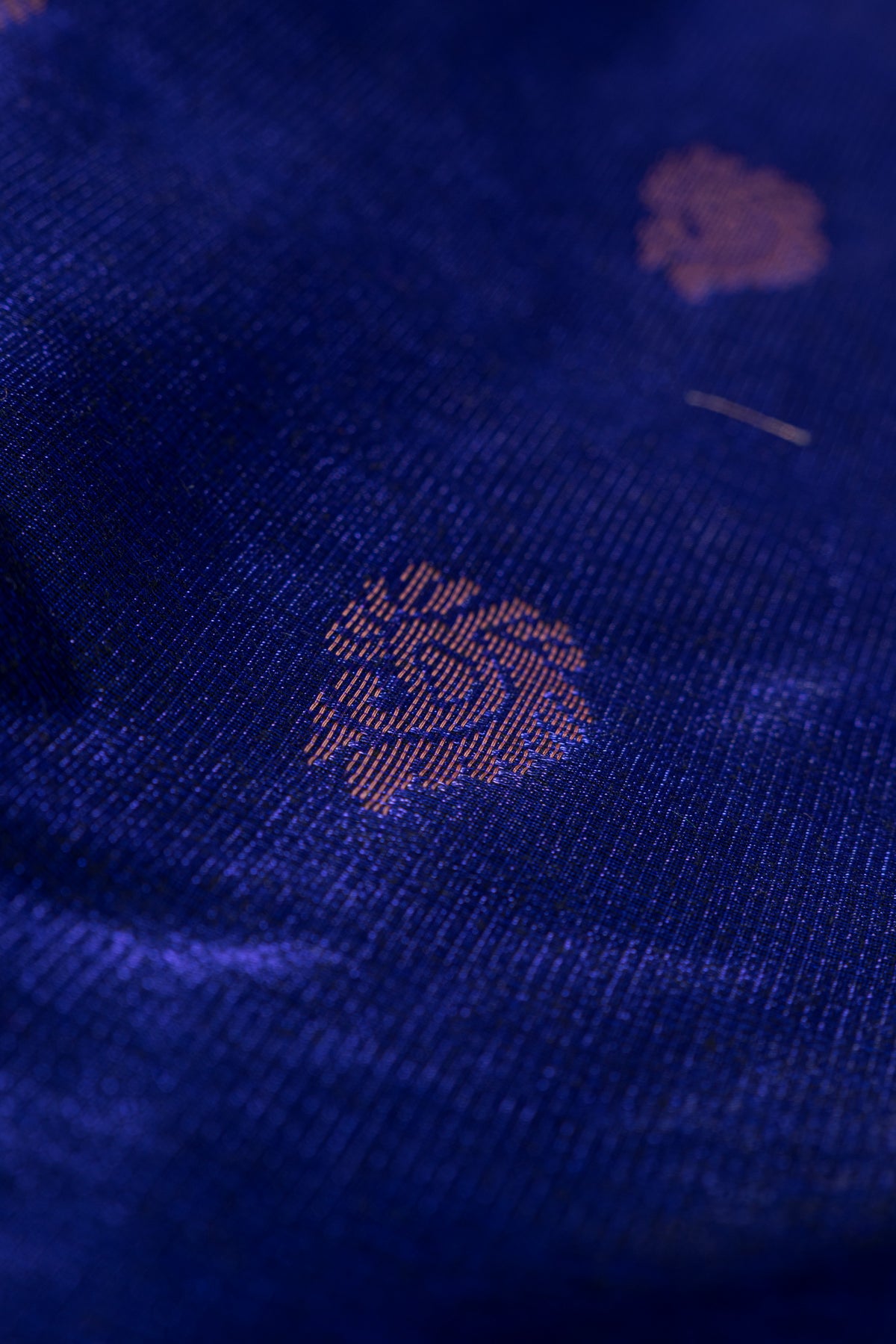 Royal Purple Soft Silk Paithani Saree with Copper Mennakari Mor Butti