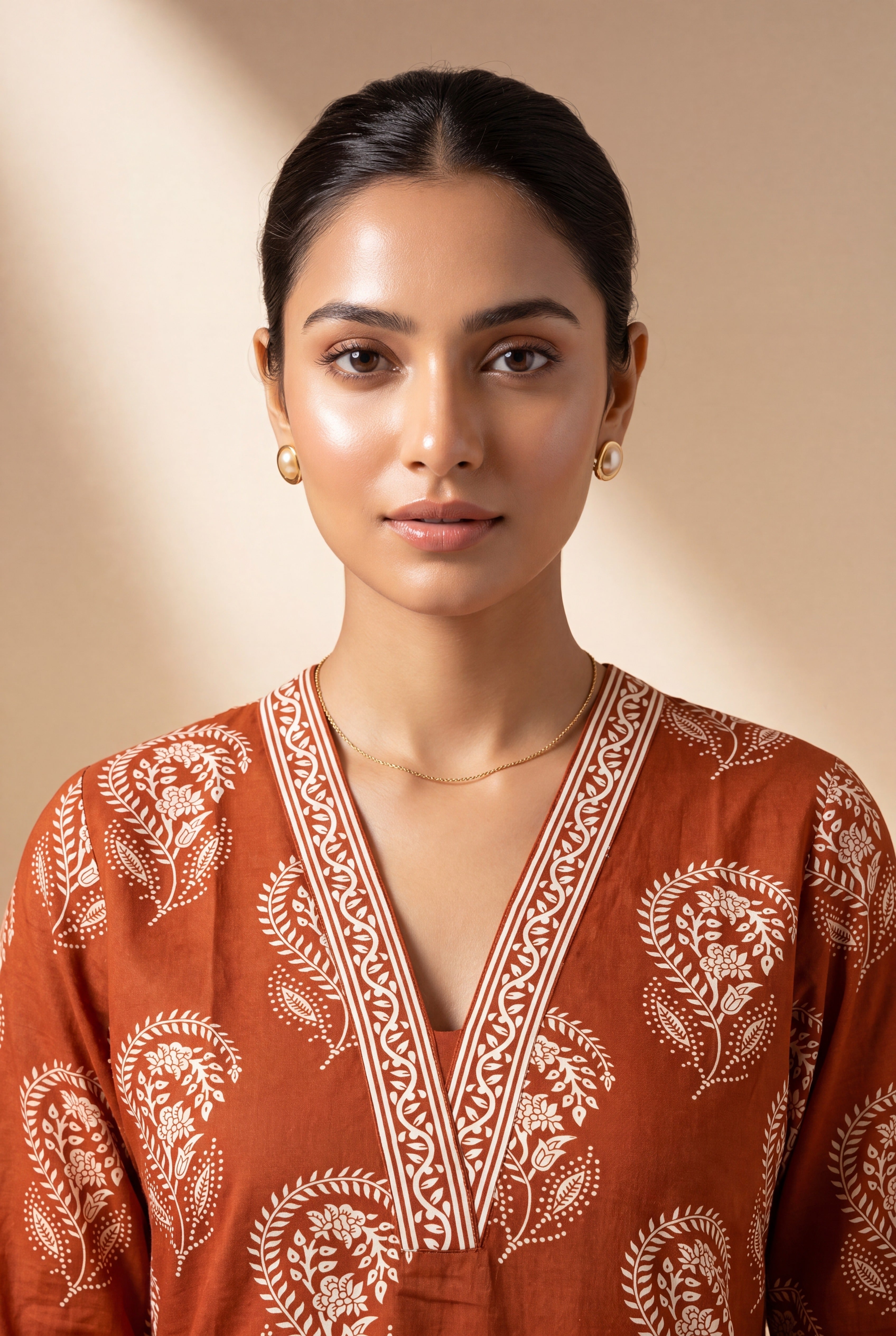 Rust Orange Kisalaya Kurti