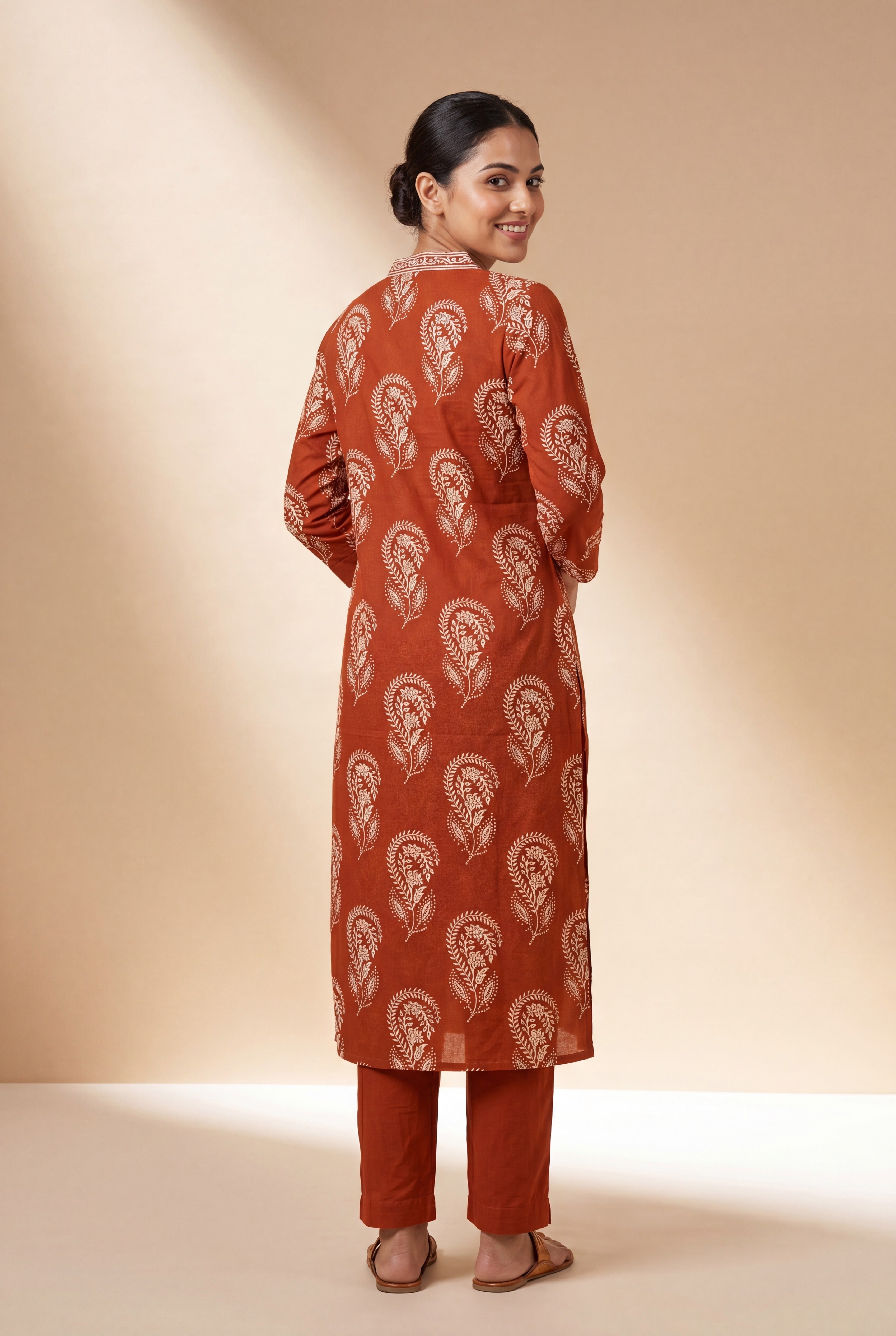 Rust Orange Kisalaya Kurti