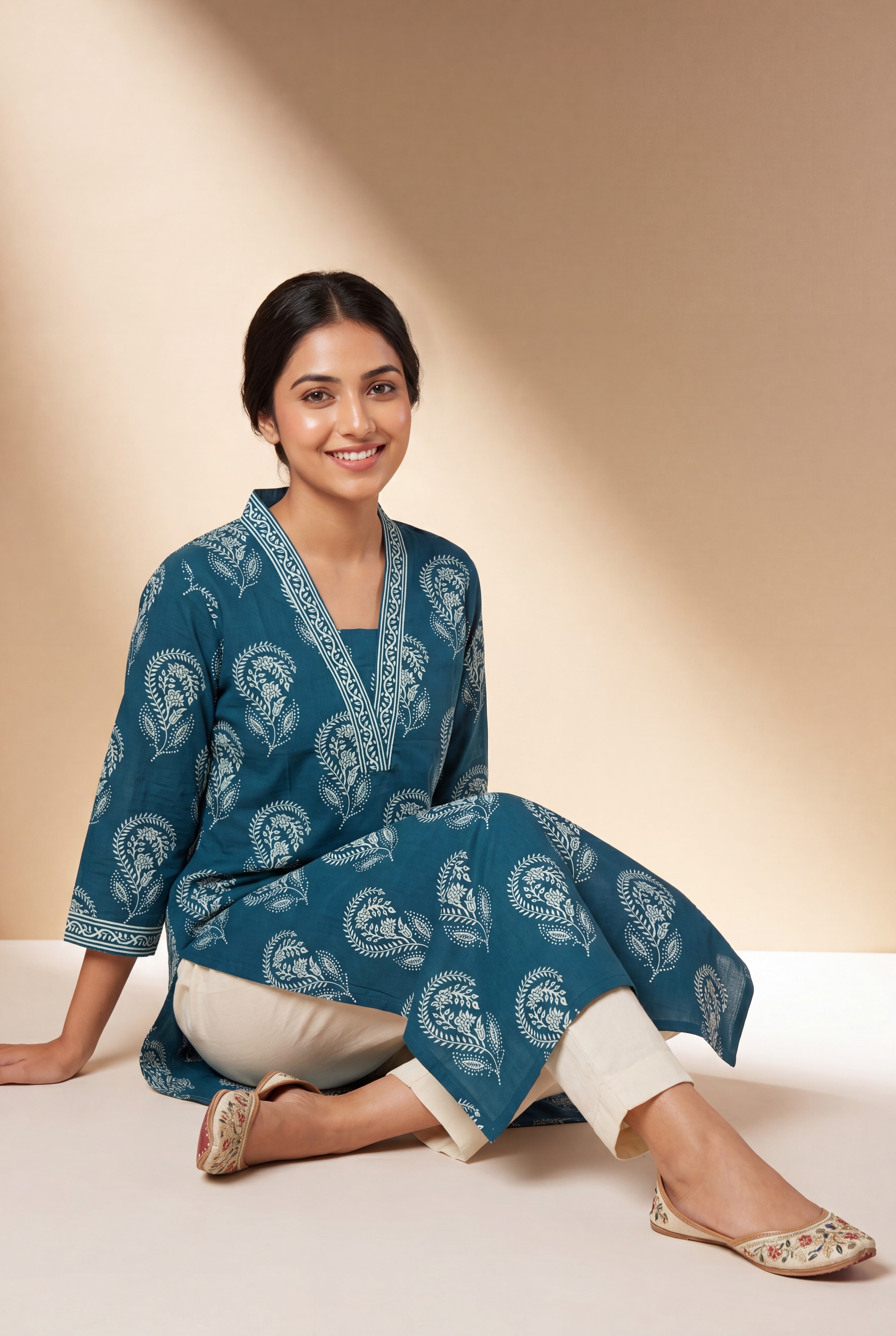 Sapphire Blue Kisalaya Kurti
