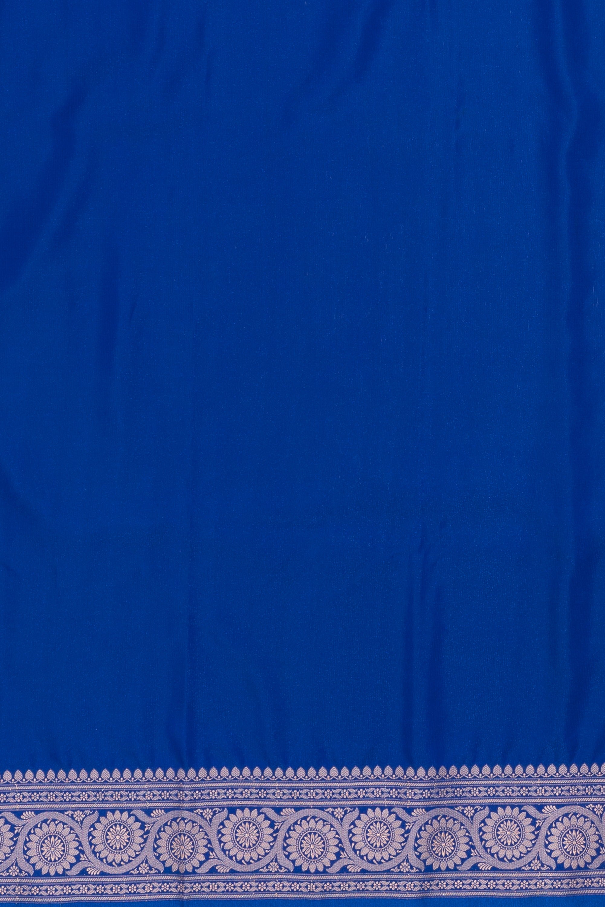 Sapphire Blue Soft Silk Banarasi Saree with Gold Zari Suvarṇa Padma Pallu