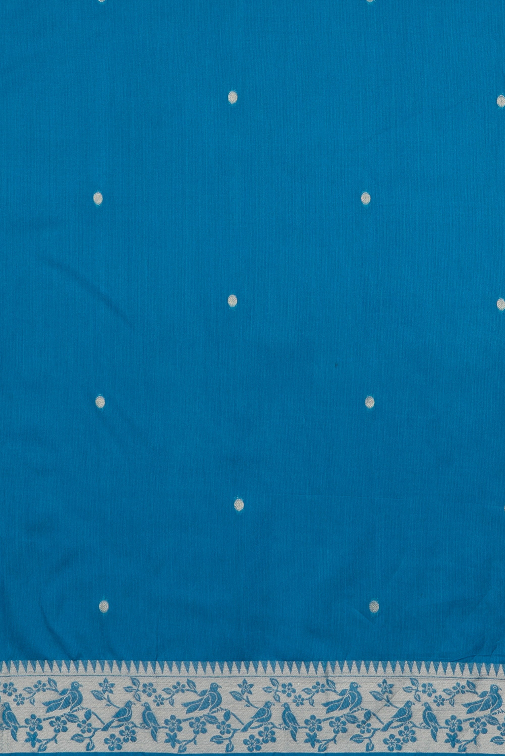 Sapphire Blue Tussar Silk Paithani Saree with Pakṣivana Pallu